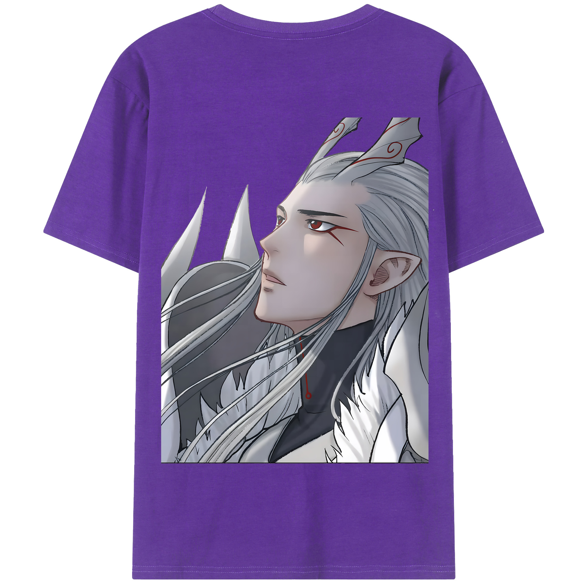 （画像用） Ne Zha 2 ナタ 魔童の大暴れ 綿100％半袖Tシャツ（背面プリント）
