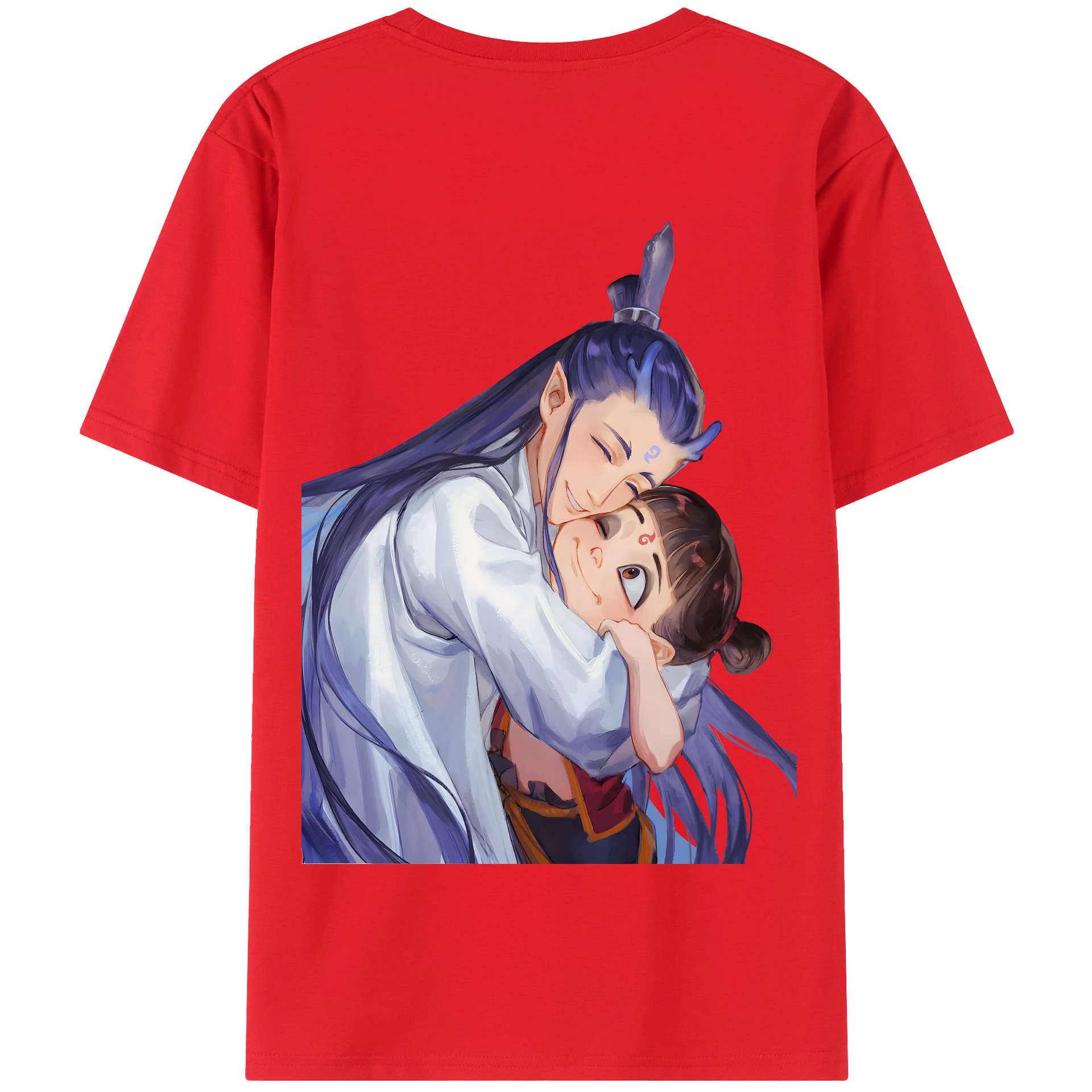 （画像用） Ne Zha 2 ナタ 魔童の大暴れ 綿100％半袖Tシャツ（背面プリント）
