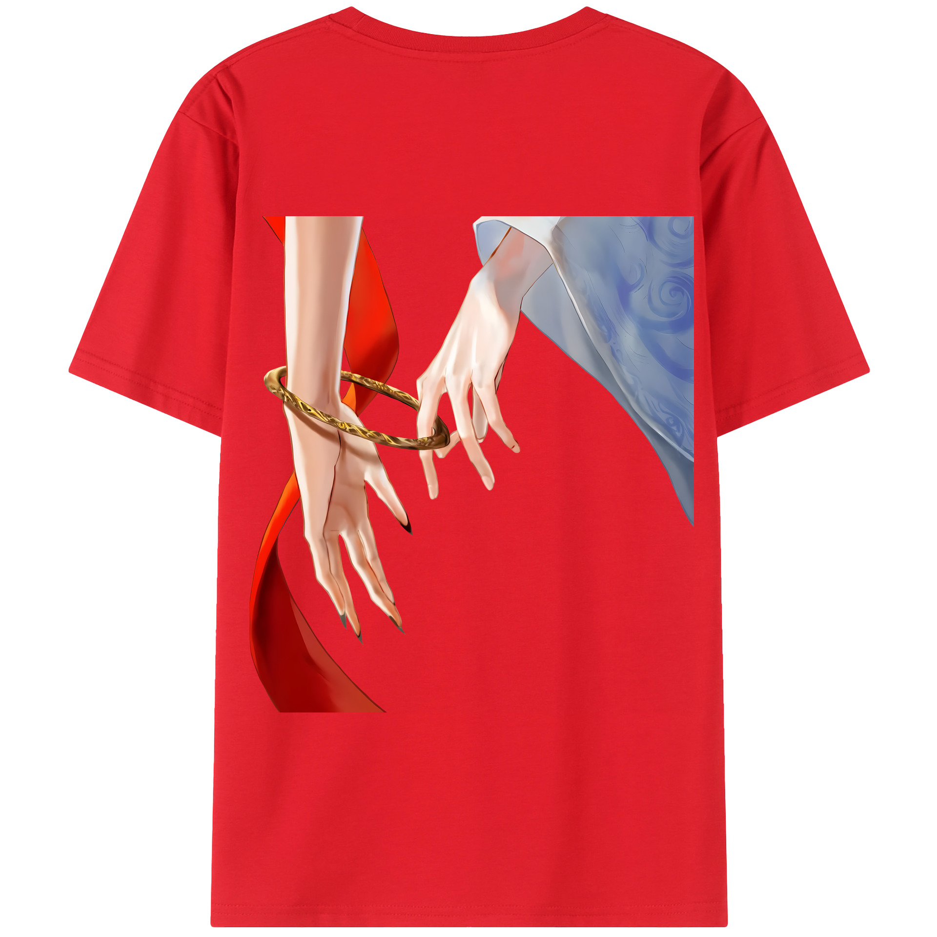 （画像用） Ne Zha 2 ナタ 魔童の大暴れ 綿100％半袖Tシャツ（背面プリント）