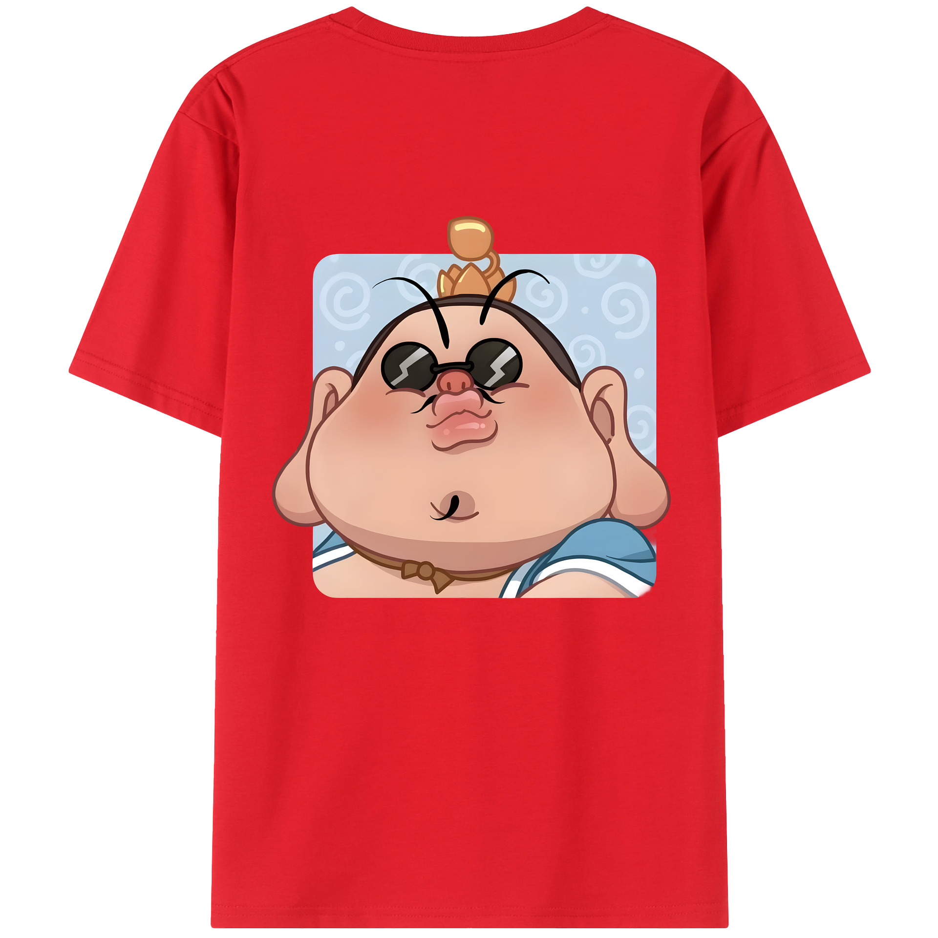 （画像用） Ne Zha 2 ナタ 魔童の大暴れ 綿100％半袖Tシャツ（背面プリント）