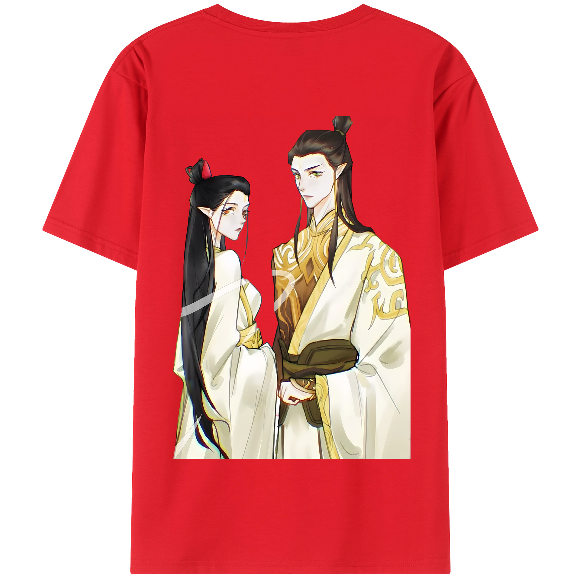 （画像用） Ne Zha 2 ナタ 魔童の大暴れ 綿100％半袖Tシャツ（背面プリント）