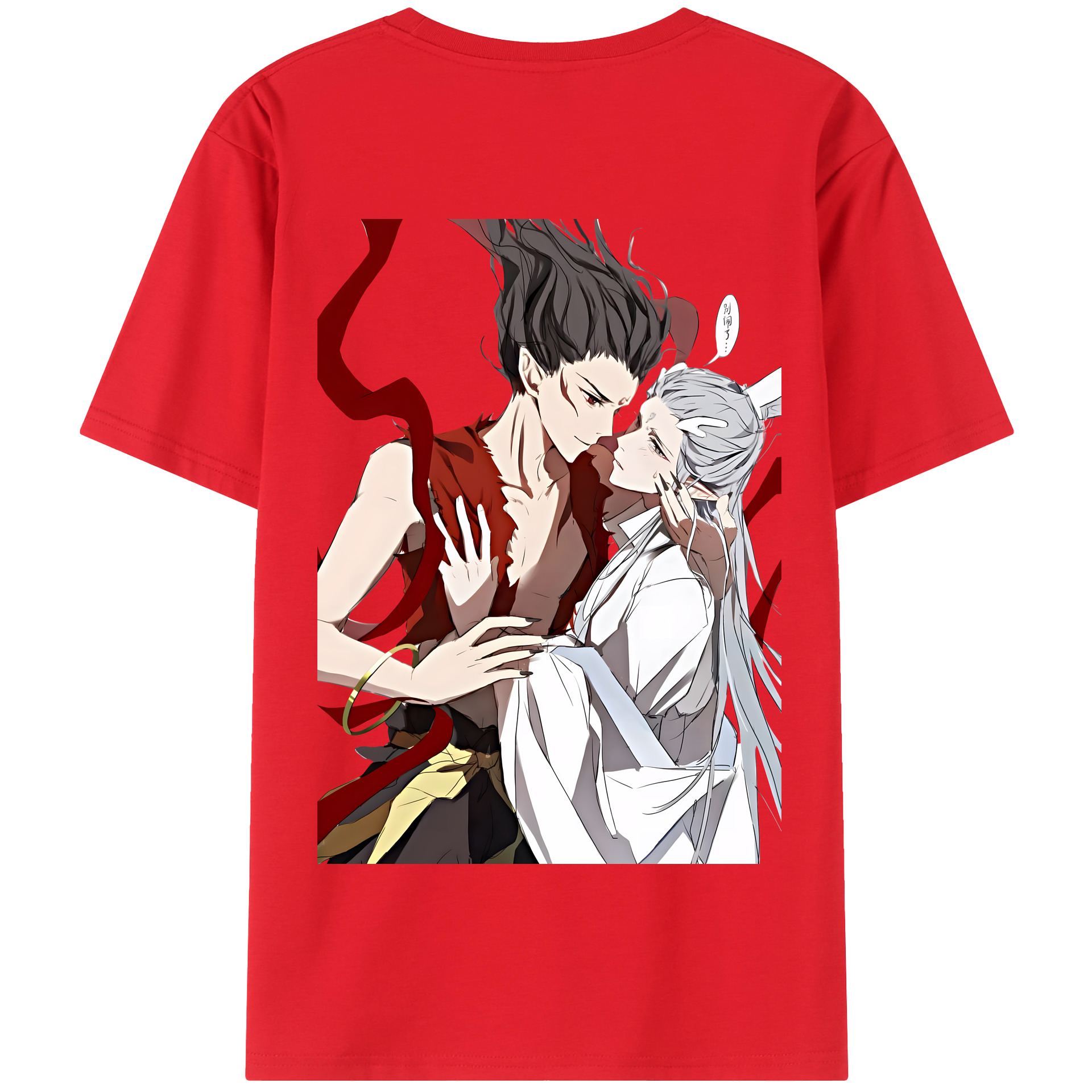 （画像用） Ne Zha 2 ナタ 魔童の大暴れ 綿100％半袖Tシャツ（背面プリント）