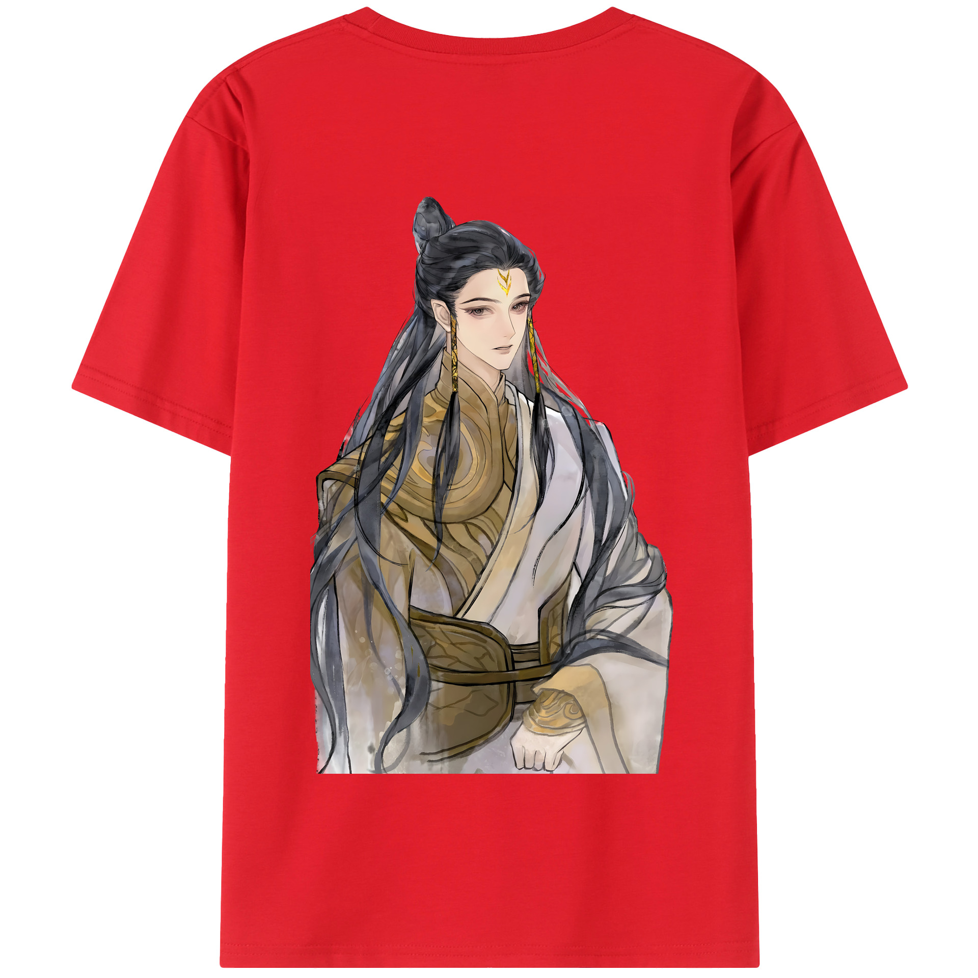 （画像用） Ne Zha 2 ナタ 魔童の大暴れ 綿100％半袖Tシャツ（背面プリント）