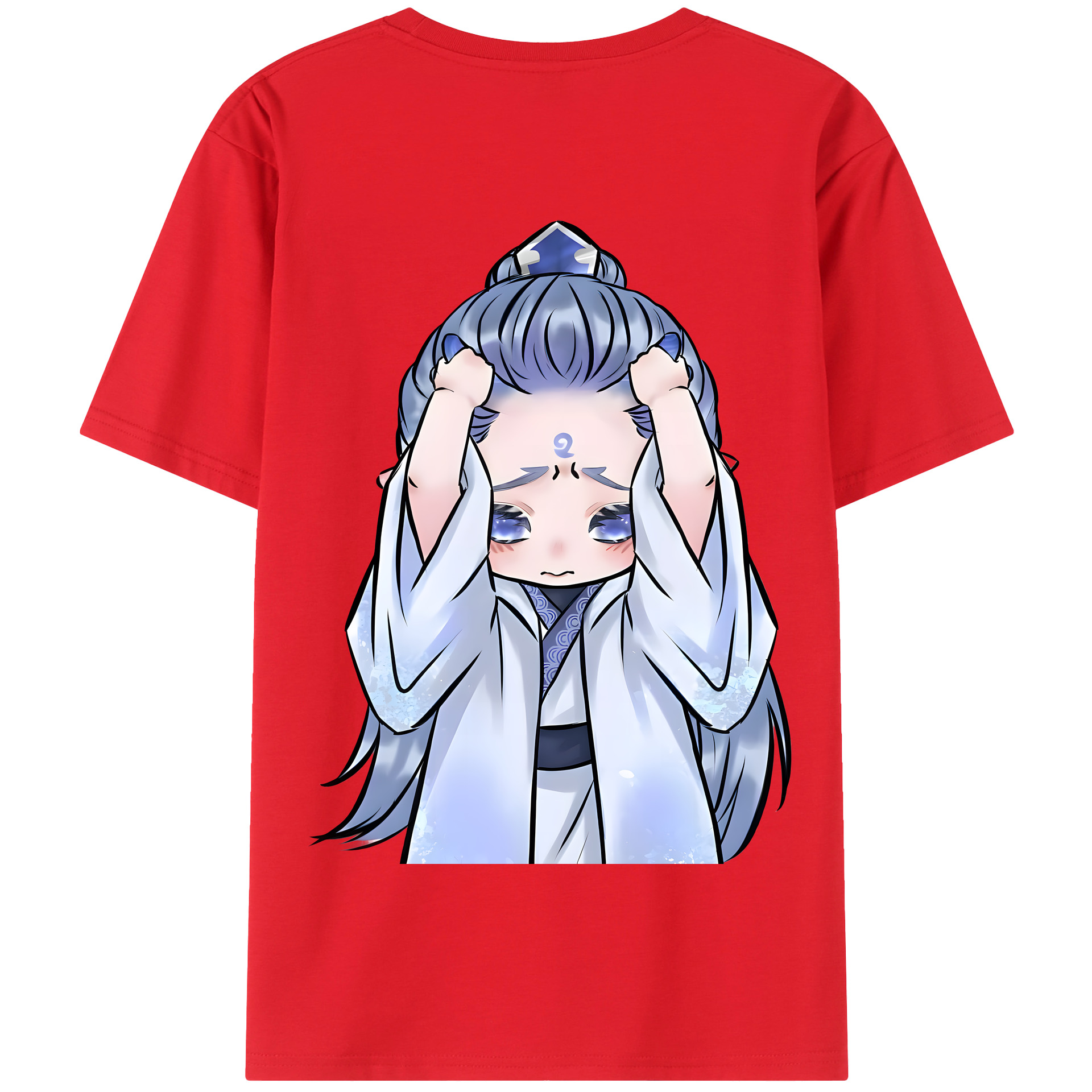 （画像用） Ne Zha 2 ナタ 魔童の大暴れ 綿100％半袖Tシャツ（背面プリント）