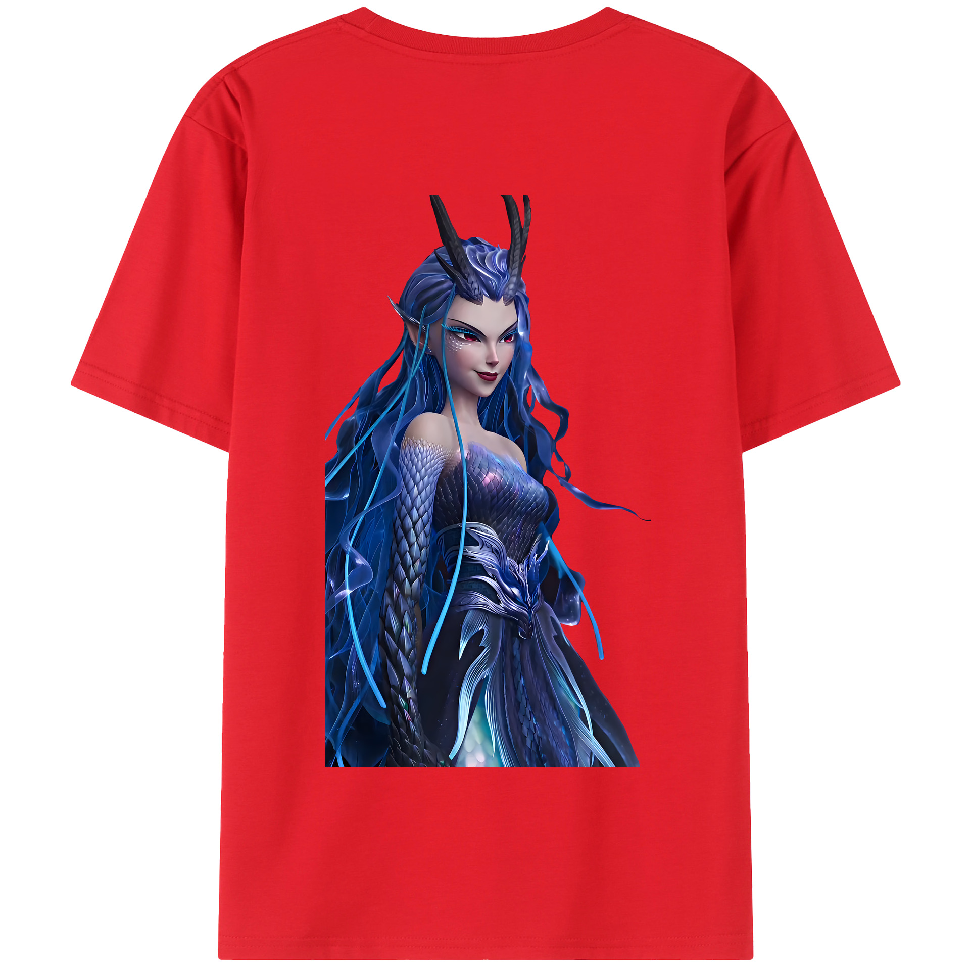 （画像用） Ne Zha 2 ナタ 魔童の大暴れ 綿100％半袖Tシャツ（背面プリント）