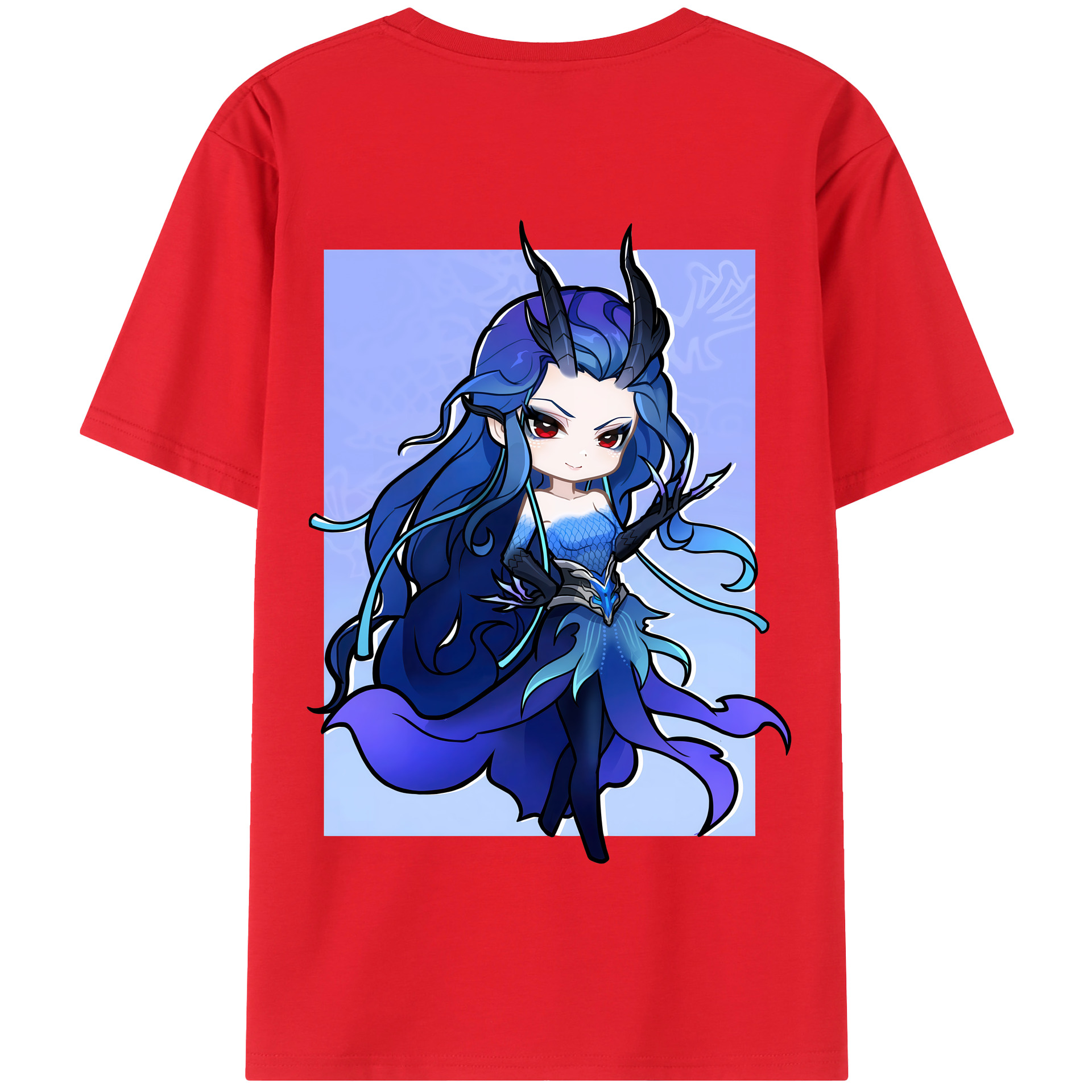 （画像用） Ne Zha 2 ナタ 魔童の大暴れ 綿100％半袖Tシャツ（背面プリント）