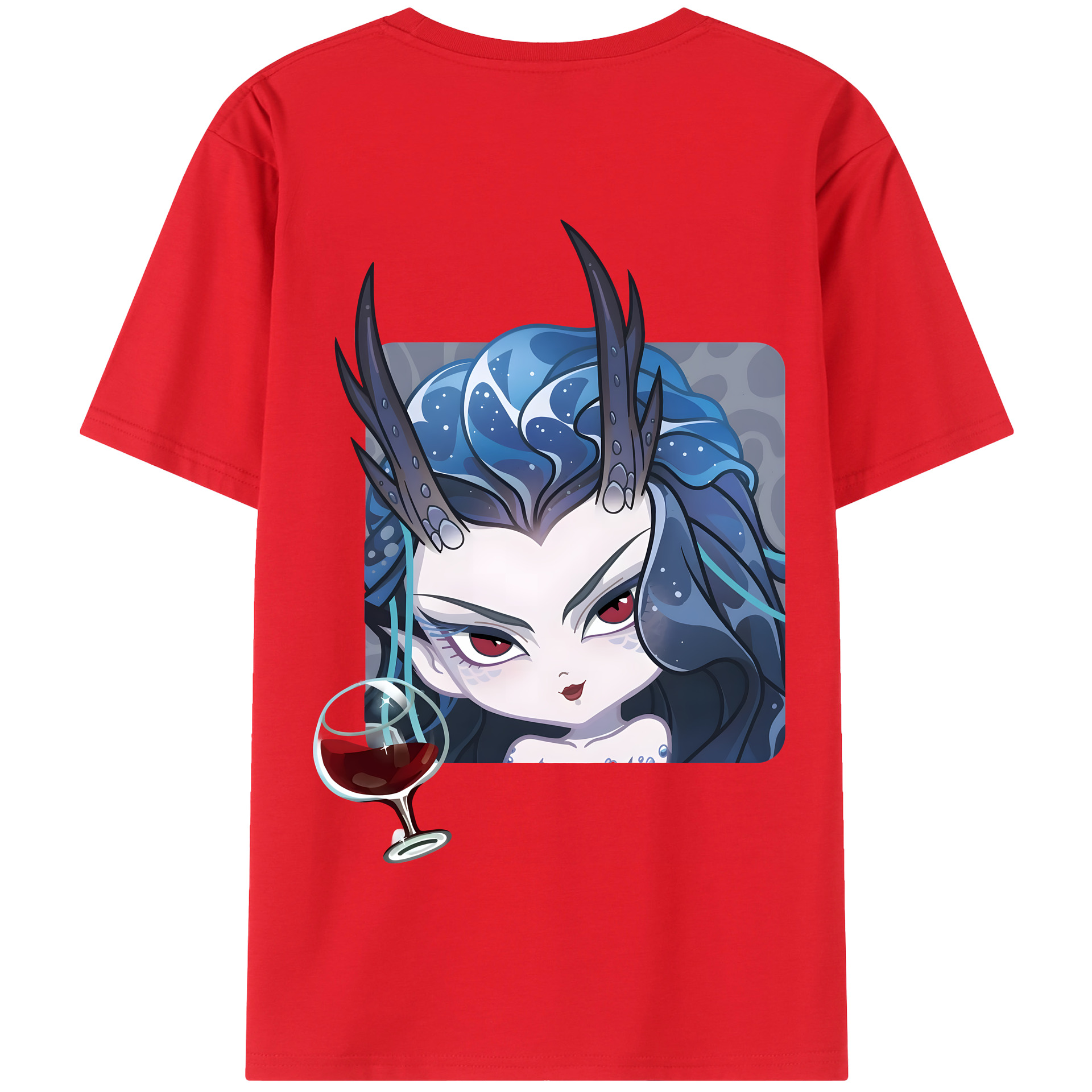 （画像用） Ne Zha 2 ナタ 魔童の大暴れ 綿100％半袖Tシャツ（背面プリント）