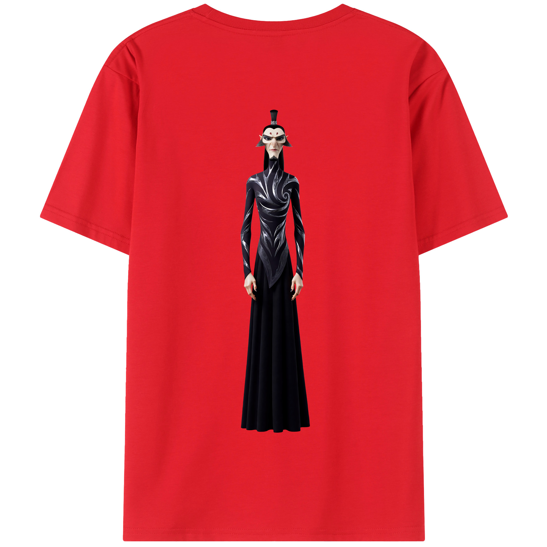 （画像用） Ne Zha 2 ナタ 魔童の大暴れ 綿100％半袖Tシャツ（背面プリント）