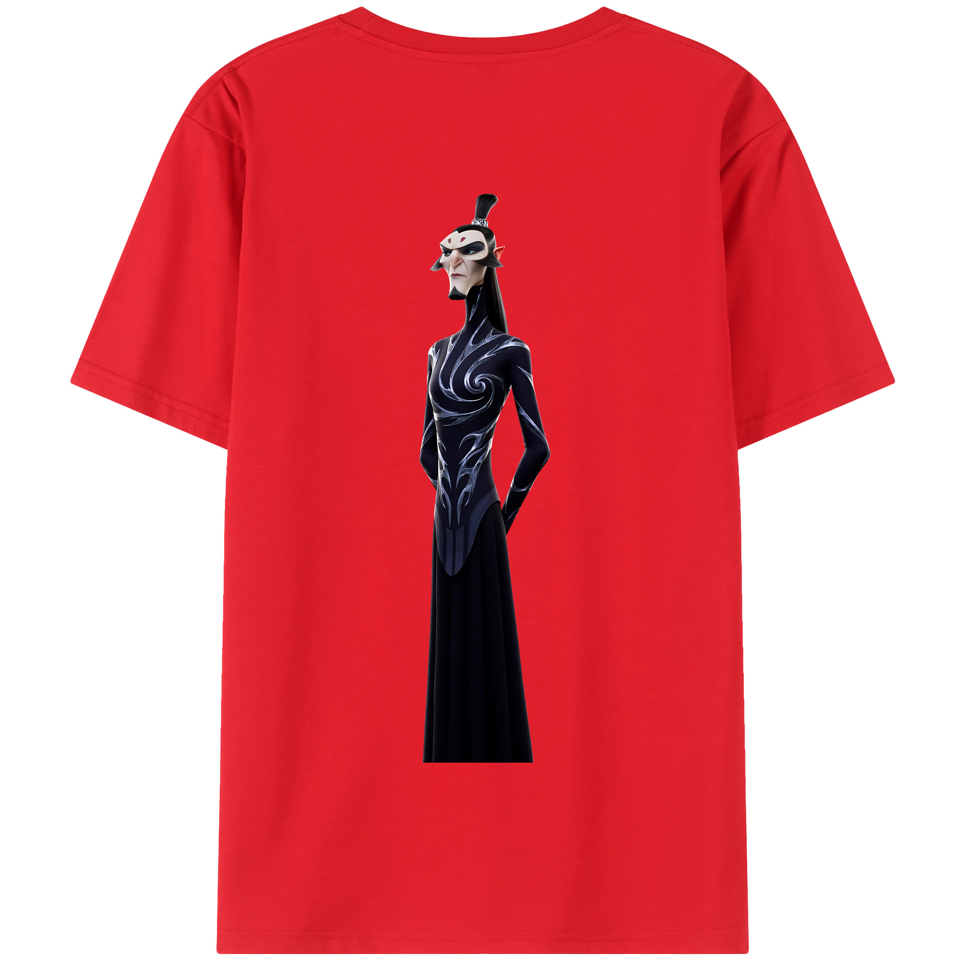 （画像用） Ne Zha 2 ナタ 魔童の大暴れ 綿100％半袖Tシャツ（背面プリント）