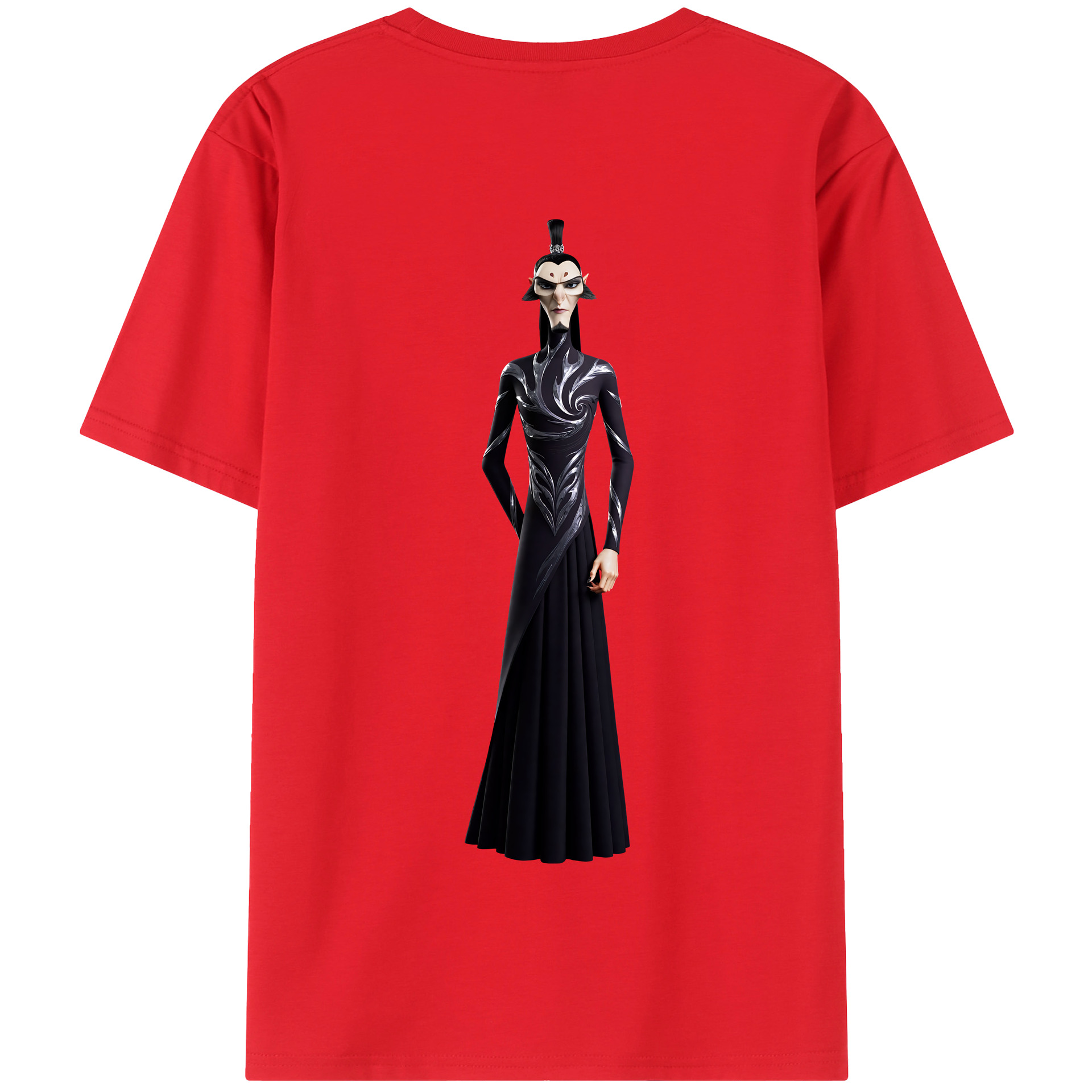 （画像用） Ne Zha 2 ナタ 魔童の大暴れ 綿100％半袖Tシャツ（背面プリント）