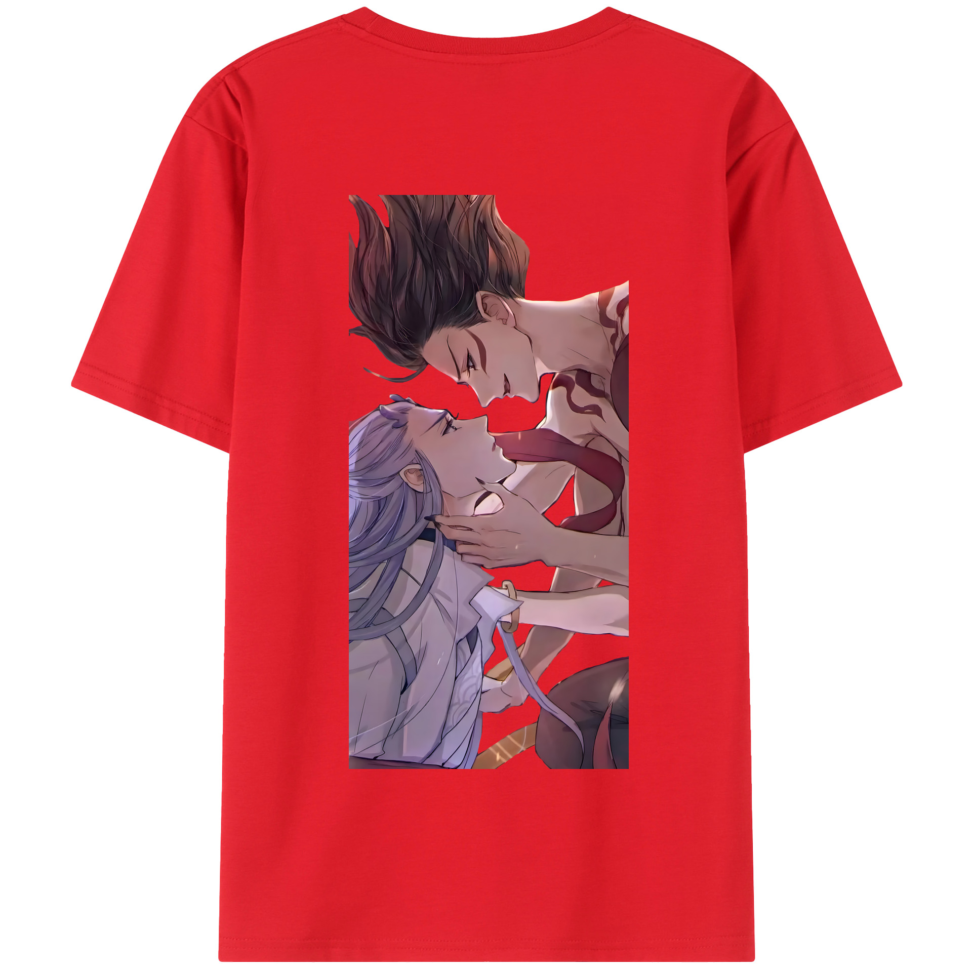 （画像用） Ne Zha 2 ナタ 魔童の大暴れ 綿100％半袖Tシャツ（背面プリント）