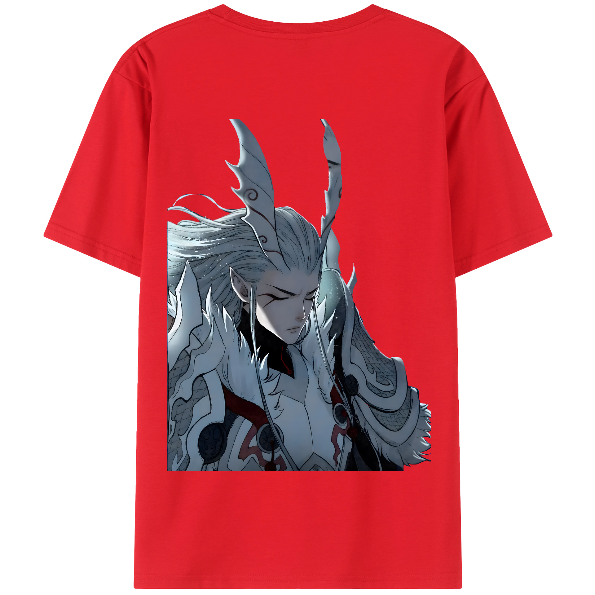 （画像用） Ne Zha 2 ナタ 魔童の大暴れ 綿100％半袖Tシャツ（背面プリント）
