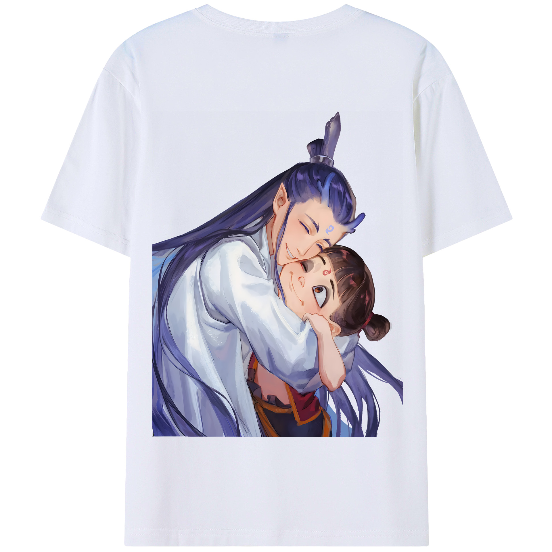 （画像用） Ne Zha 2 ナタ 魔童の大暴れ 綿100％半袖Tシャツ（背面プリント）