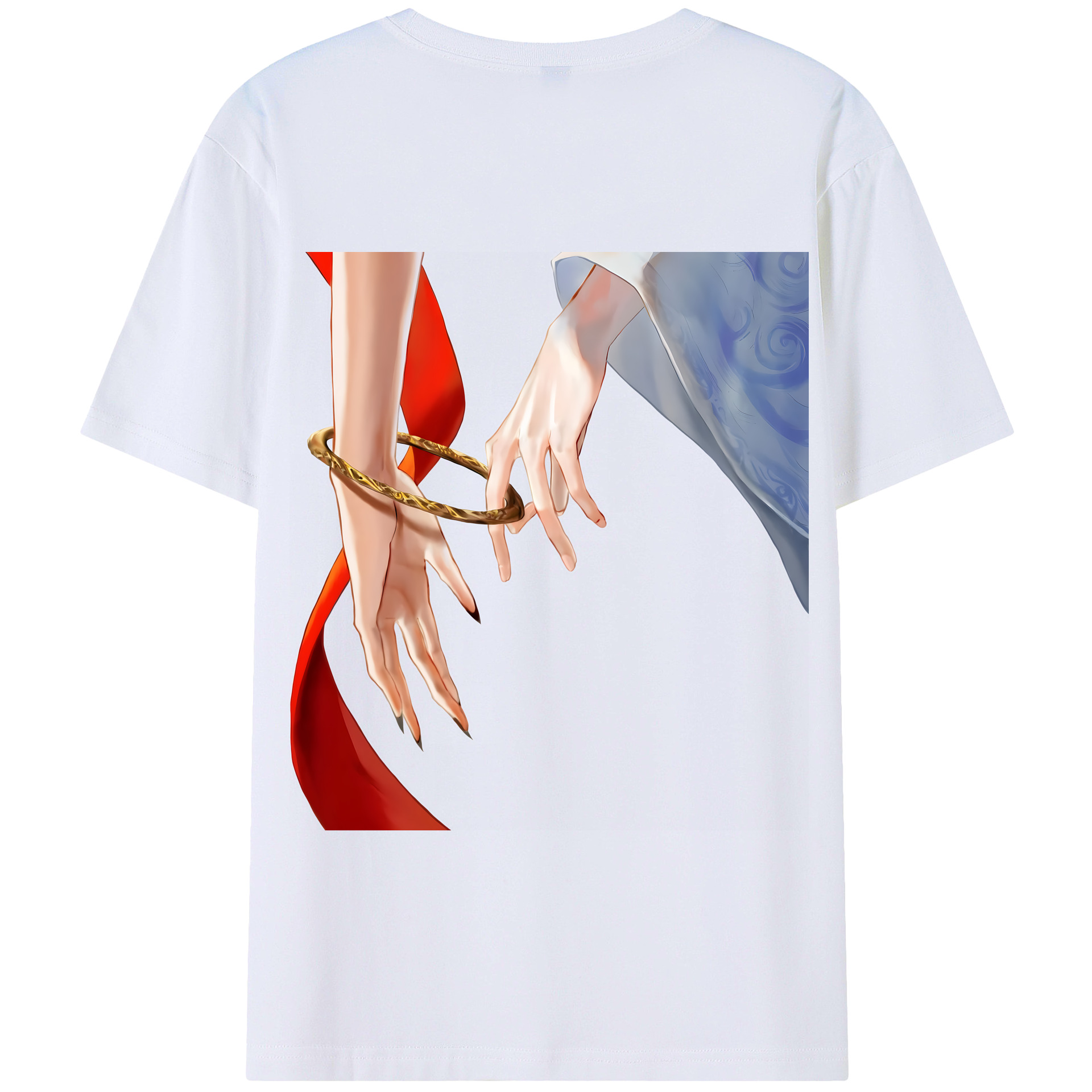 （画像用） Ne Zha 2 ナタ 魔童の大暴れ 綿100％半袖Tシャツ（背面プリント）