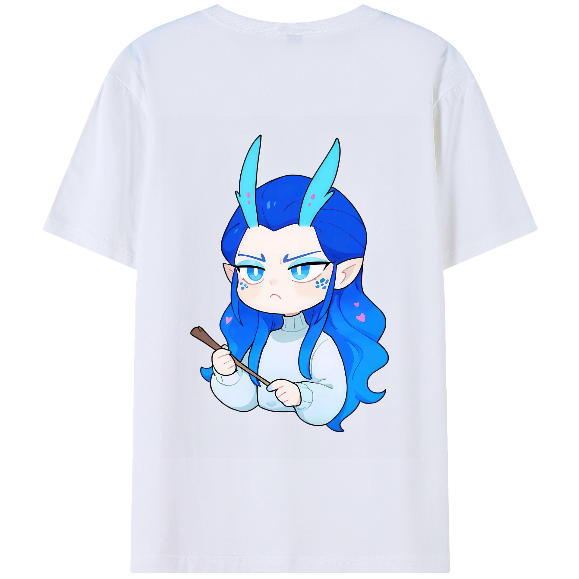 （画像用） Ne Zha 2 ナタ 魔童の大暴れ 綿100％半袖Tシャツ（背面プリント）