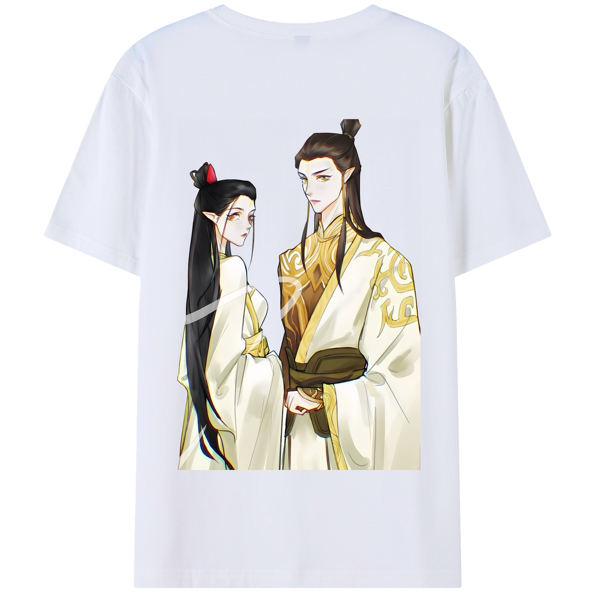 （画像用） Ne Zha 2 ナタ 魔童の大暴れ 綿100％半袖Tシャツ（背面プリント）