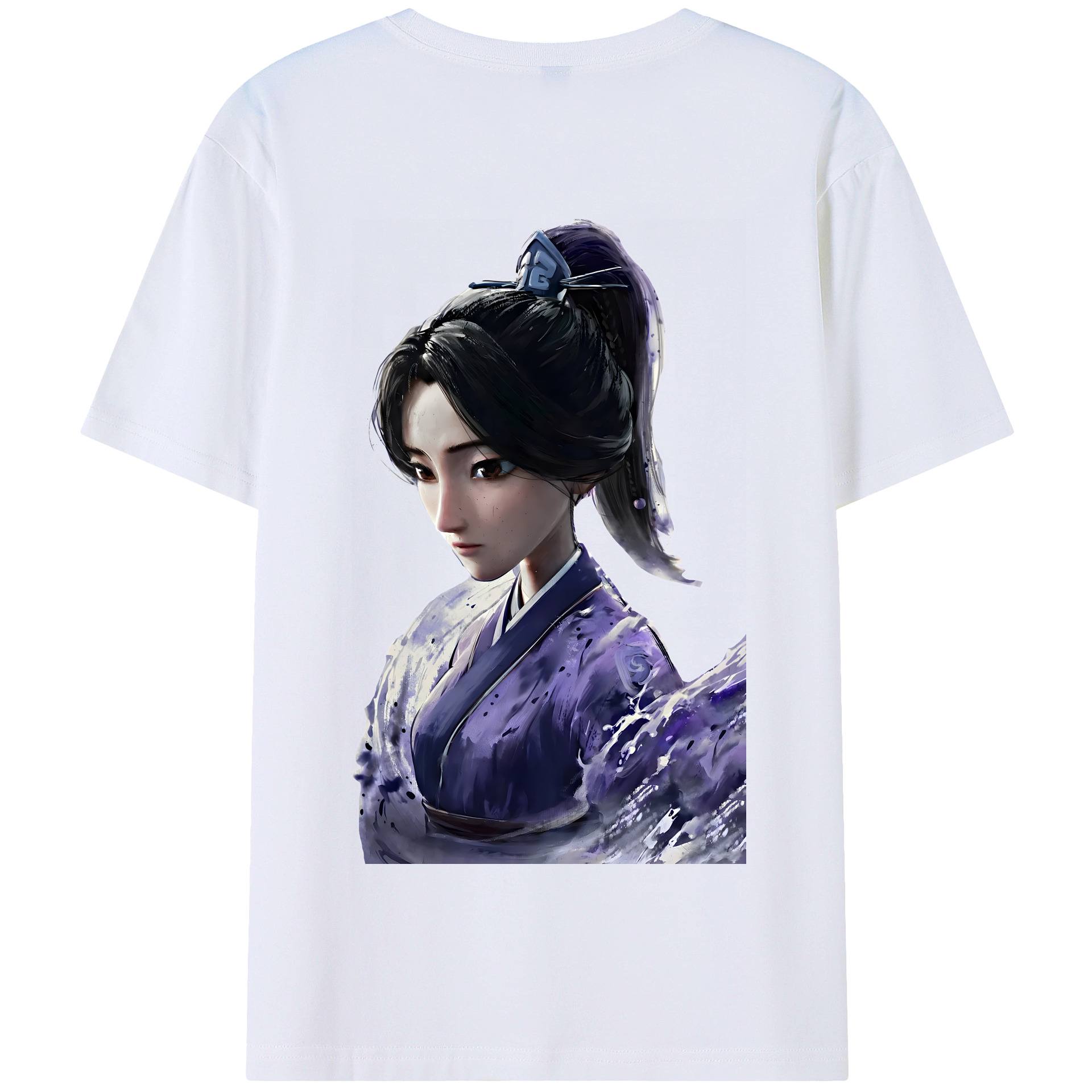 （画像用） Ne Zha 2 ナタ 魔童の大暴れ 綿100％半袖Tシャツ（背面プリント）