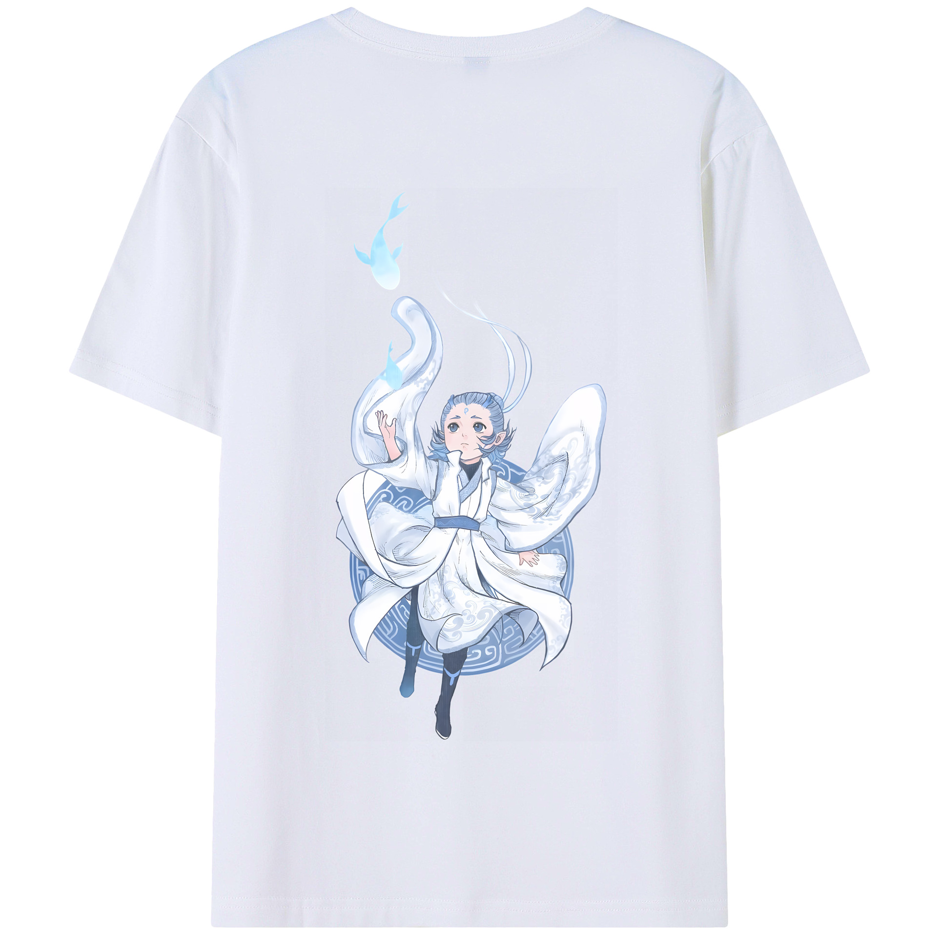 （画像用） Ne Zha 2 ナタ 魔童の大暴れ 綿100％半袖Tシャツ（背面プリント）