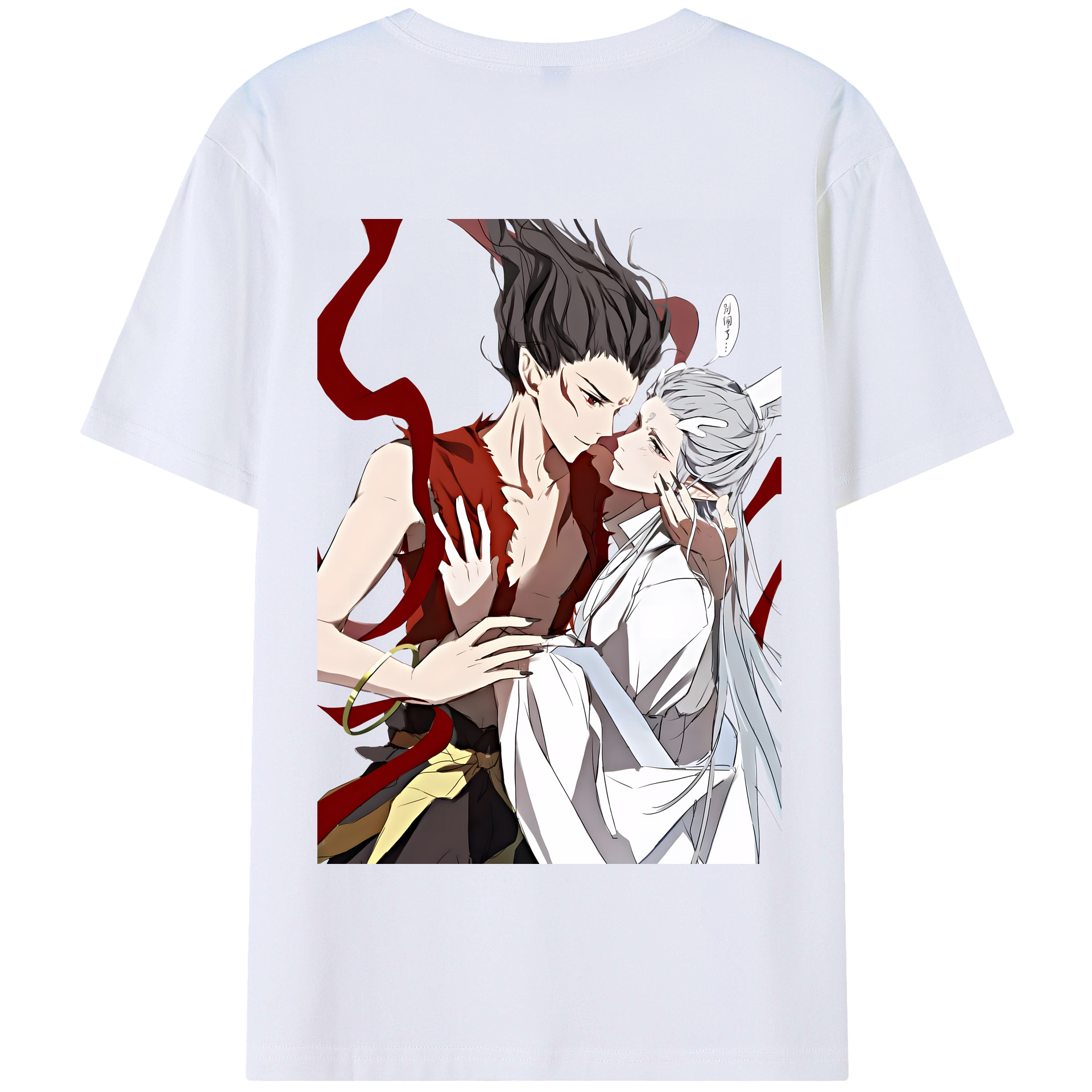 （画像用） Ne Zha 2 ナタ 魔童の大暴れ 綿100％半袖Tシャツ（背面プリント）