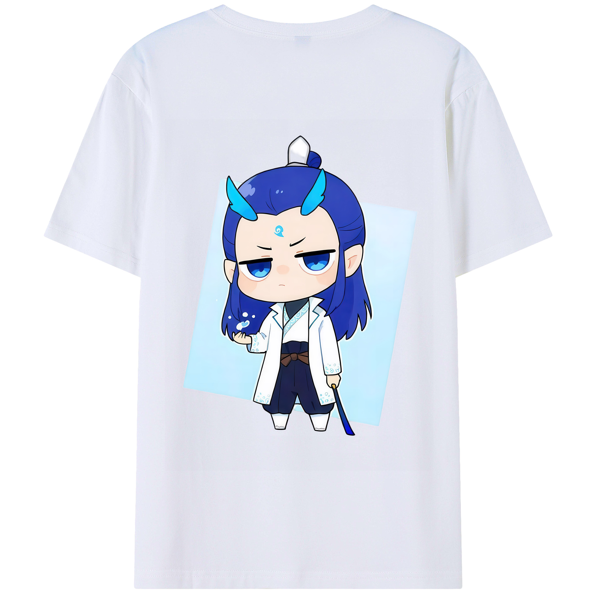 （画像用） Ne Zha 2 ナタ 魔童の大暴れ 綿100％半袖Tシャツ（背面プリント）