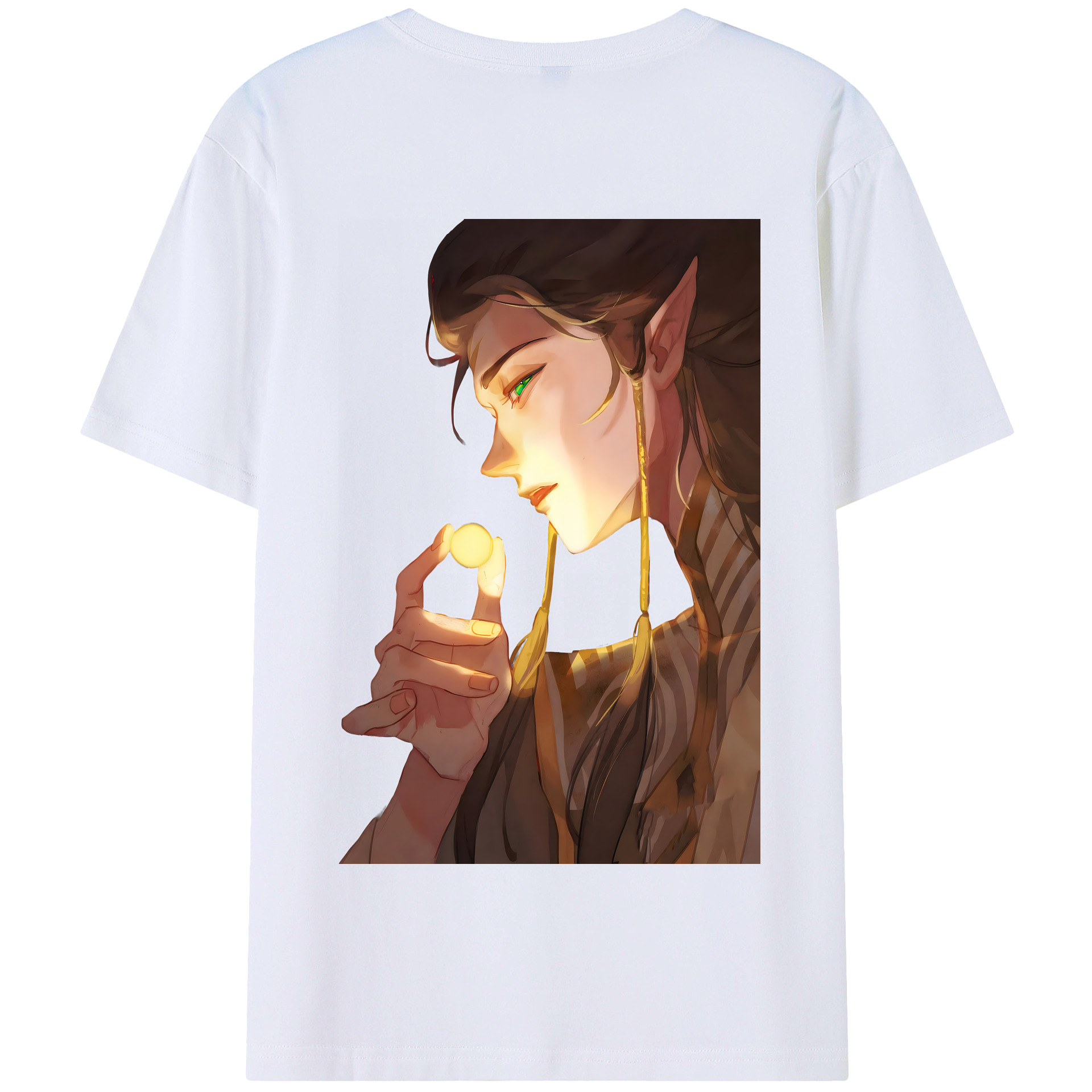 （画像用） Ne Zha 2 ナタ 魔童の大暴れ 綿100％半袖Tシャツ（背面プリント）