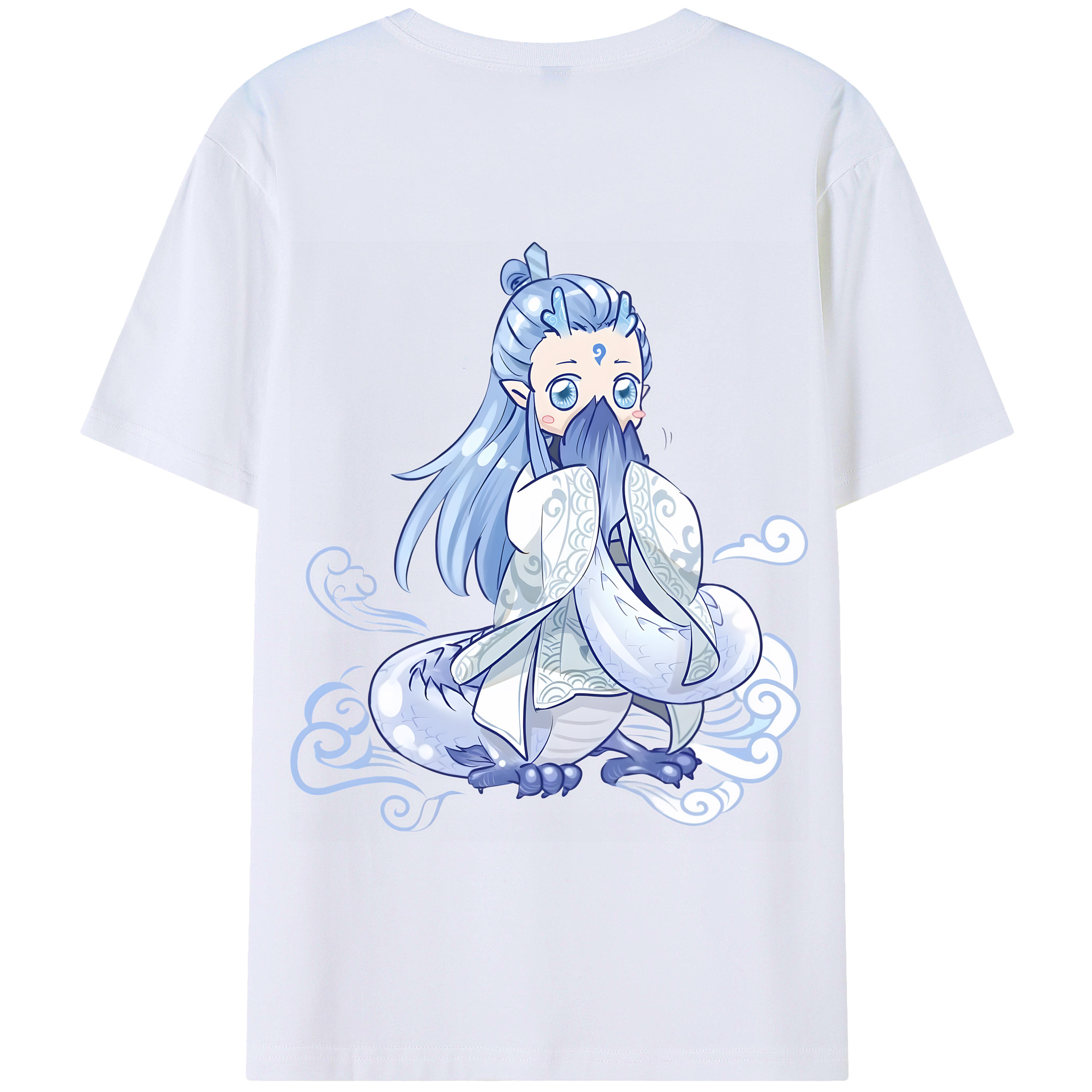 （画像用） Ne Zha 2 ナタ 魔童の大暴れ 綿100％半袖Tシャツ（背面プリント）