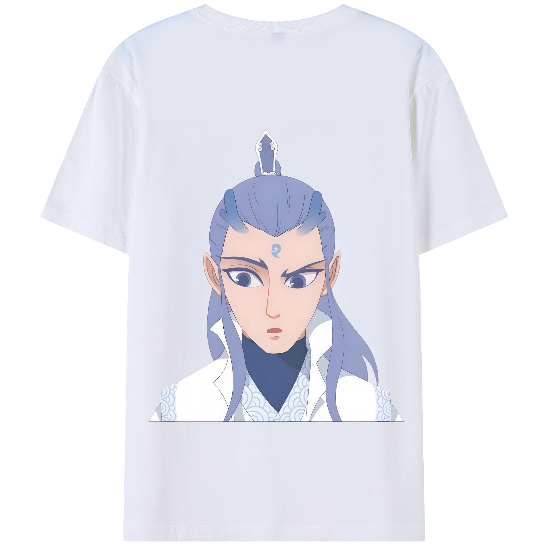 （画像用） Ne Zha 2 ナタ 魔童の大暴れ 綿100％半袖Tシャツ（背面プリント）