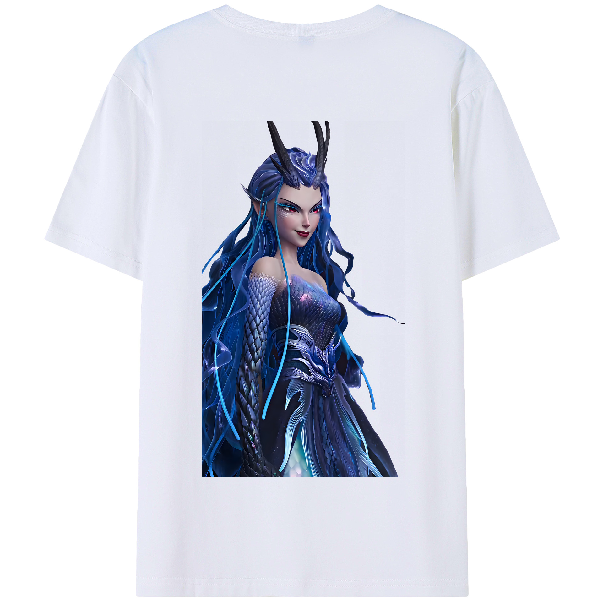 （画像用） Ne Zha 2 ナタ 魔童の大暴れ 綿100％半袖Tシャツ（背面プリント）
