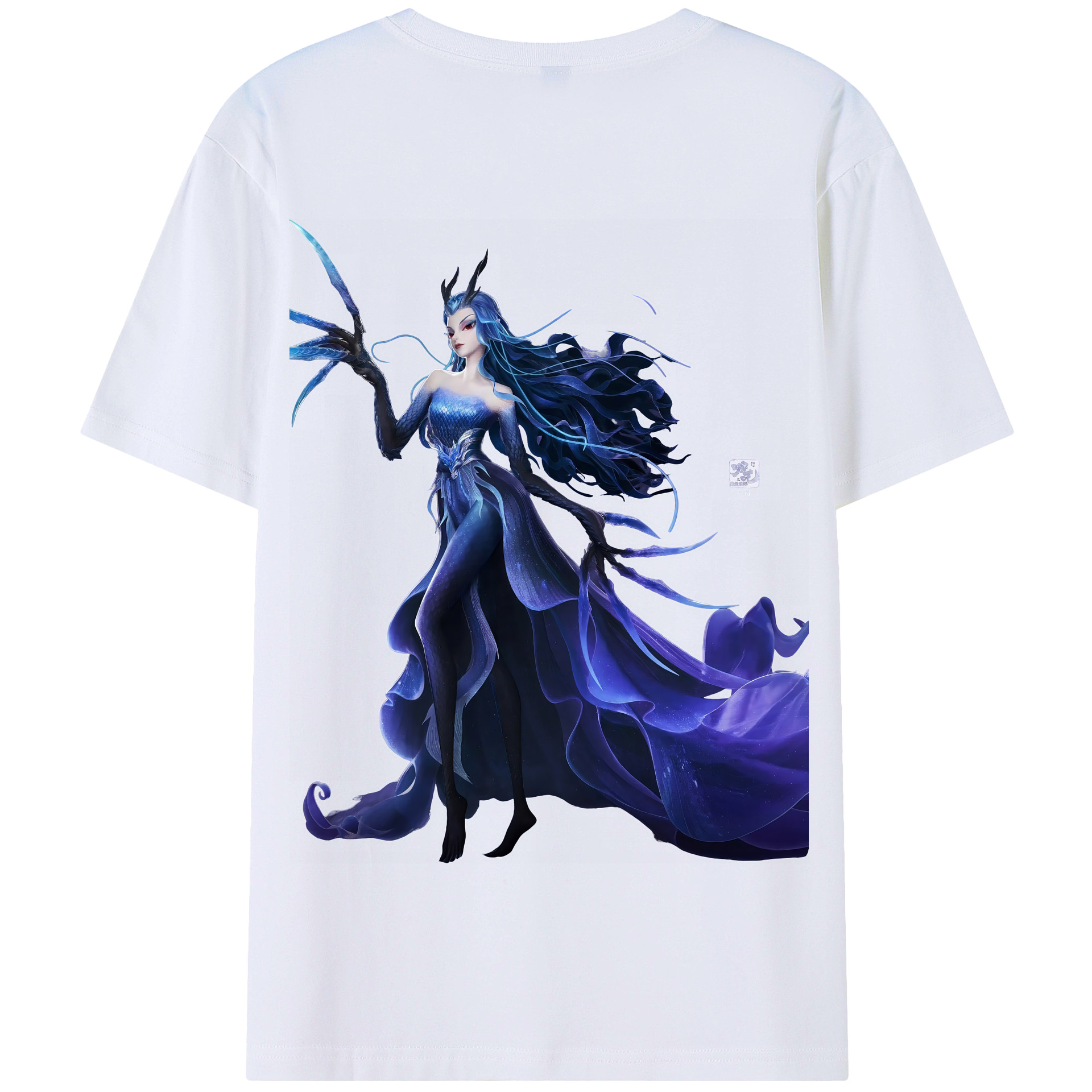 （画像用） Ne Zha 2 ナタ 魔童の大暴れ 綿100％半袖Tシャツ（背面プリント）