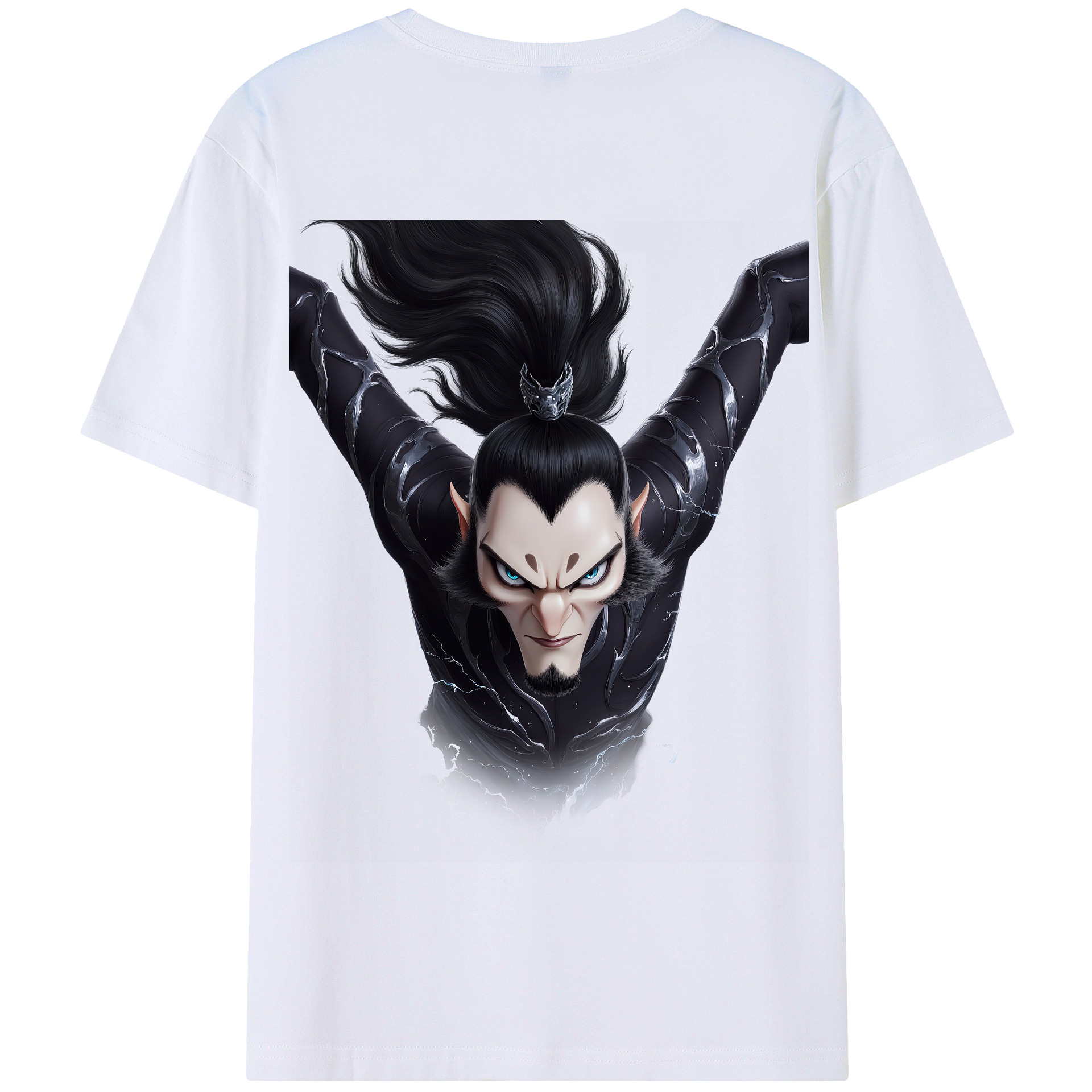 （画像用） Ne Zha 2 ナタ 魔童の大暴れ 綿100％半袖Tシャツ（背面プリント）