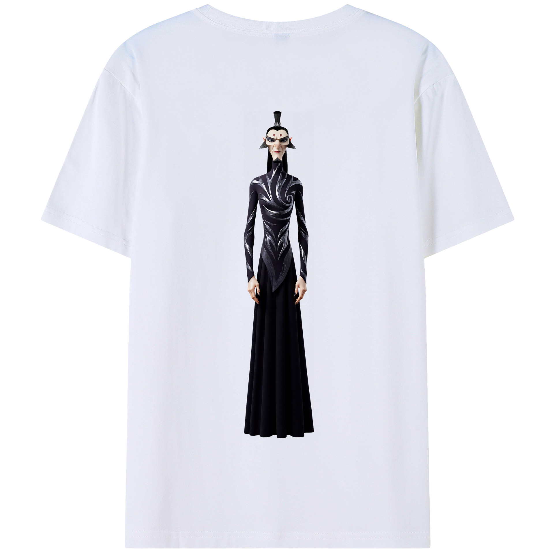 （画像用） Ne Zha 2 ナタ 魔童の大暴れ 綿100％半袖Tシャツ（背面プリント）