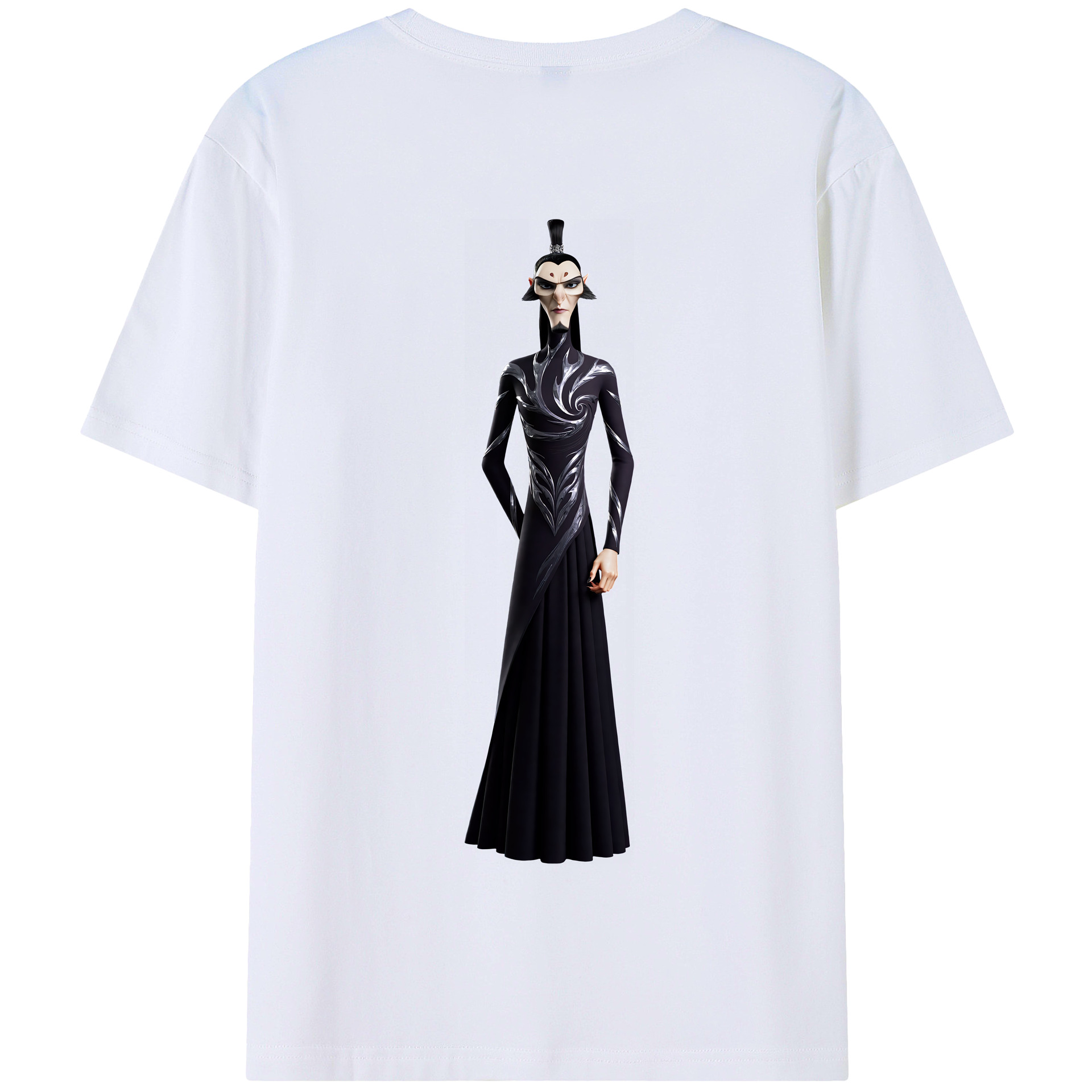 （画像用） Ne Zha 2 ナタ 魔童の大暴れ 綿100％半袖Tシャツ（背面プリント）