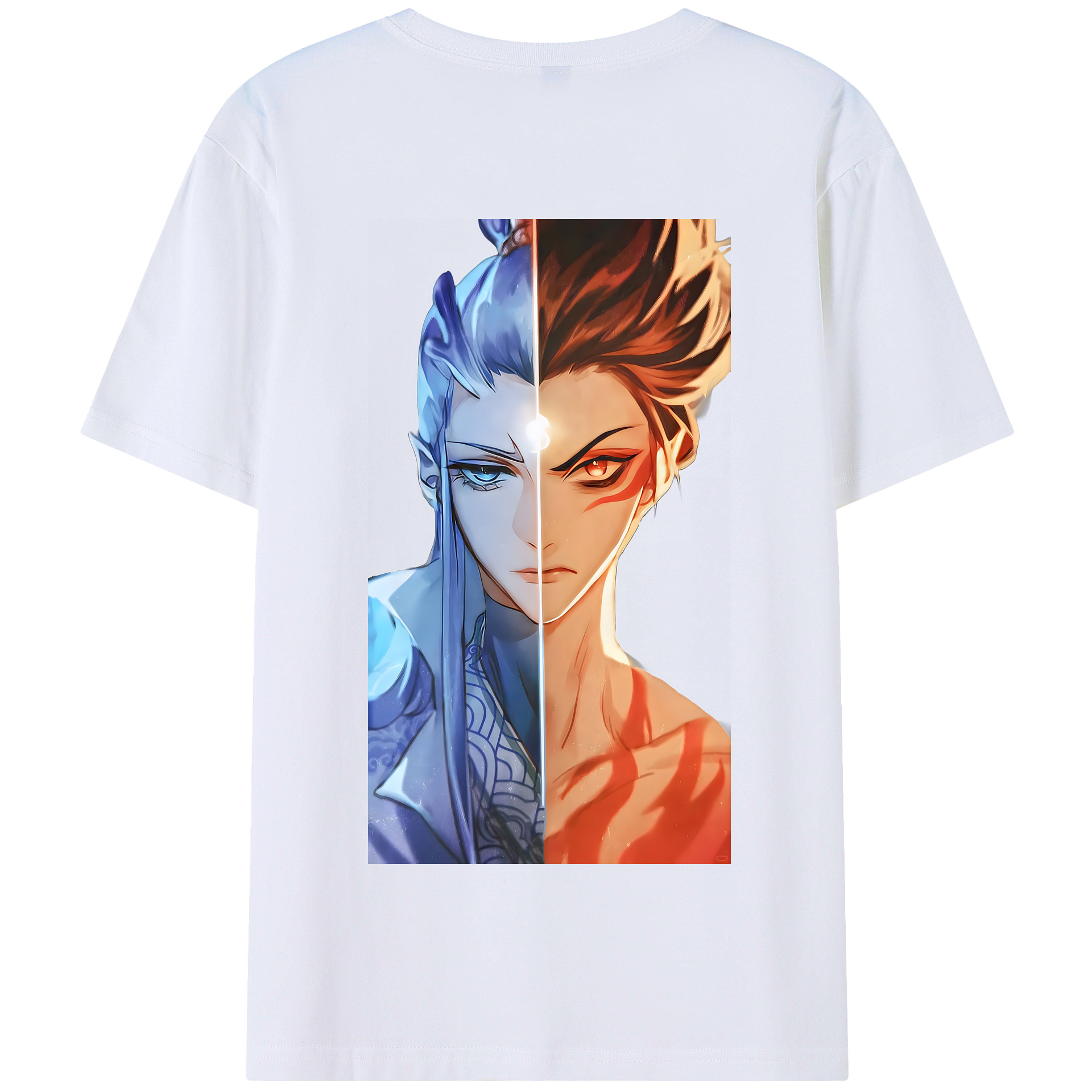 （画像用） Ne Zha 2 ナタ 魔童の大暴れ 綿100％半袖Tシャツ（背面プリント）
