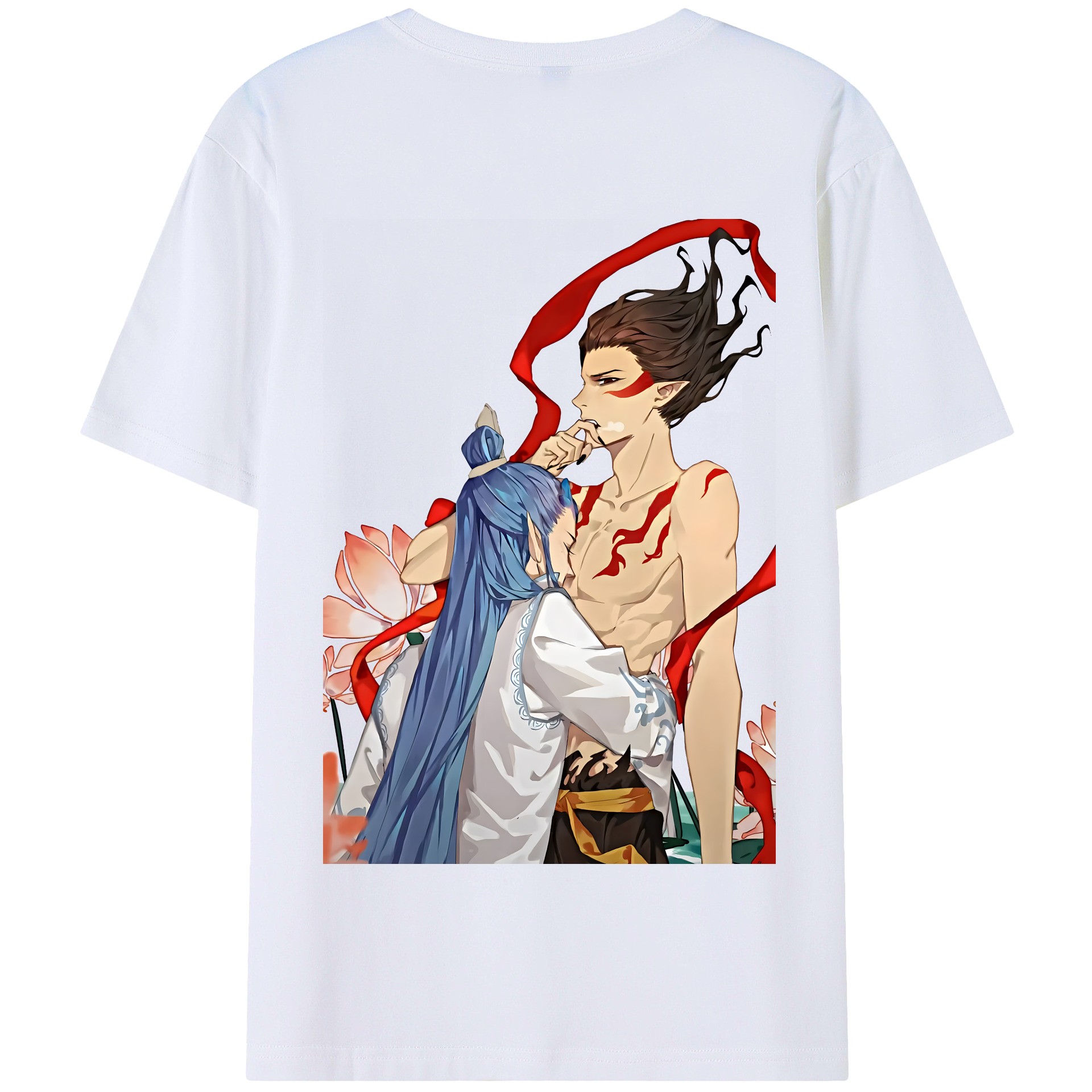 （画像用） Ne Zha 2 ナタ 魔童の大暴れ 綿100％半袖Tシャツ（背面プリント）