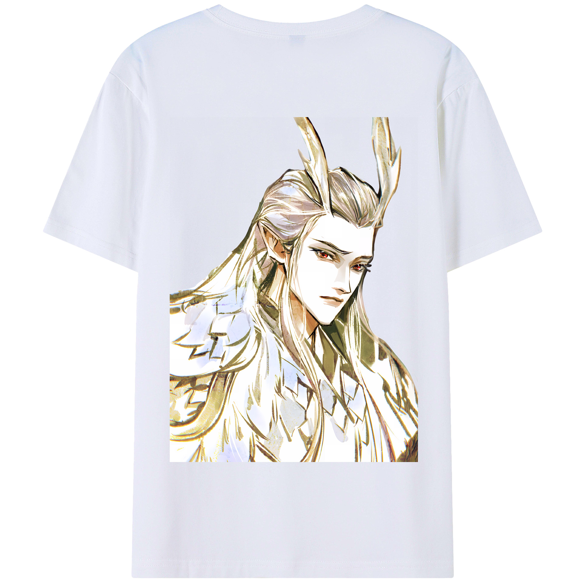 （画像用） Ne Zha 2 ナタ 魔童の大暴れ 綿100％半袖Tシャツ（背面プリント）