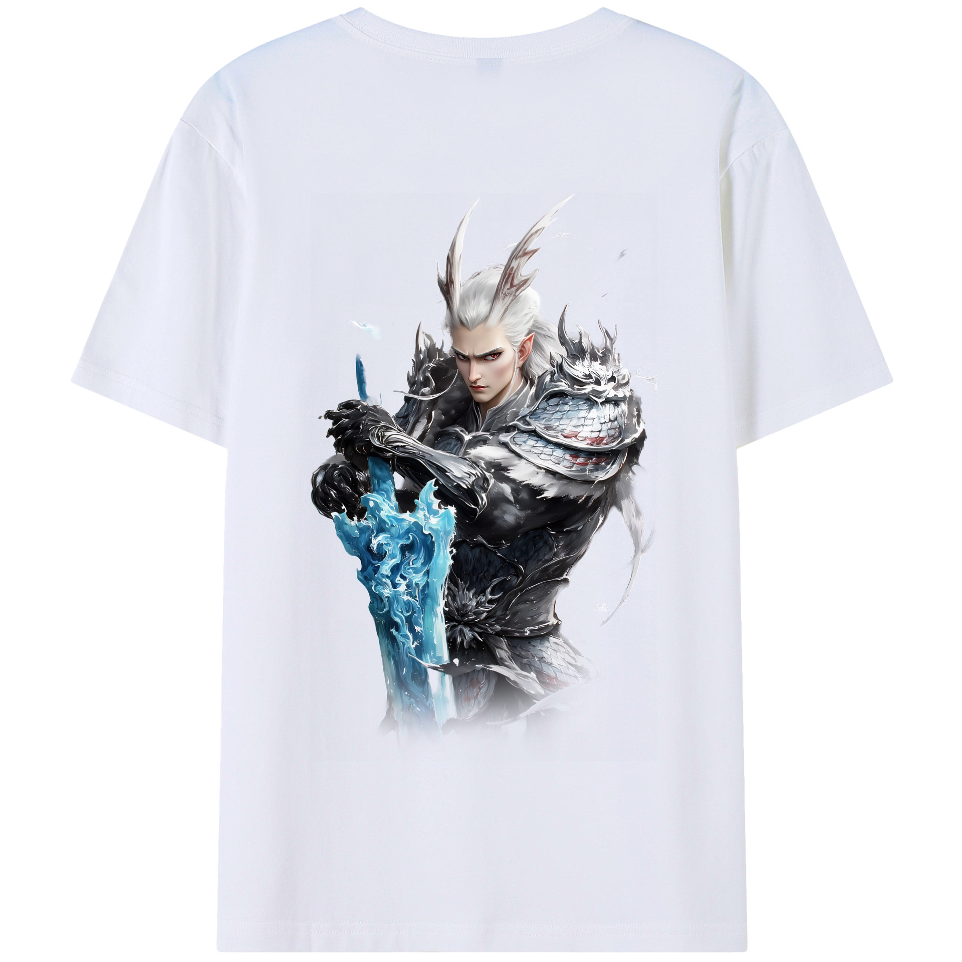 （画像用） Ne Zha 2 ナタ 魔童の大暴れ 綿100％半袖Tシャツ（背面プリント）