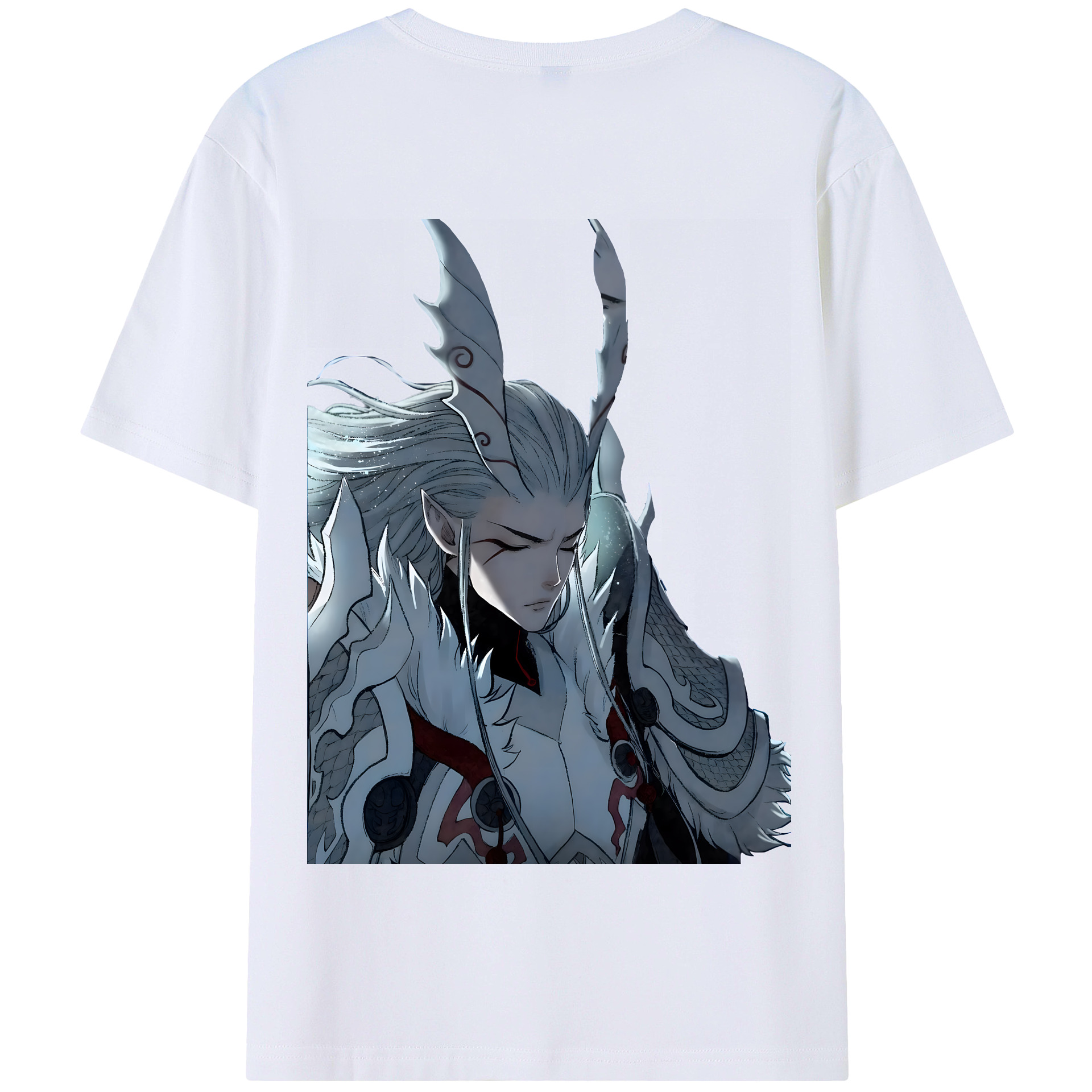 （画像用） Ne Zha 2 ナタ 魔童の大暴れ 綿100％半袖Tシャツ（背面プリント）