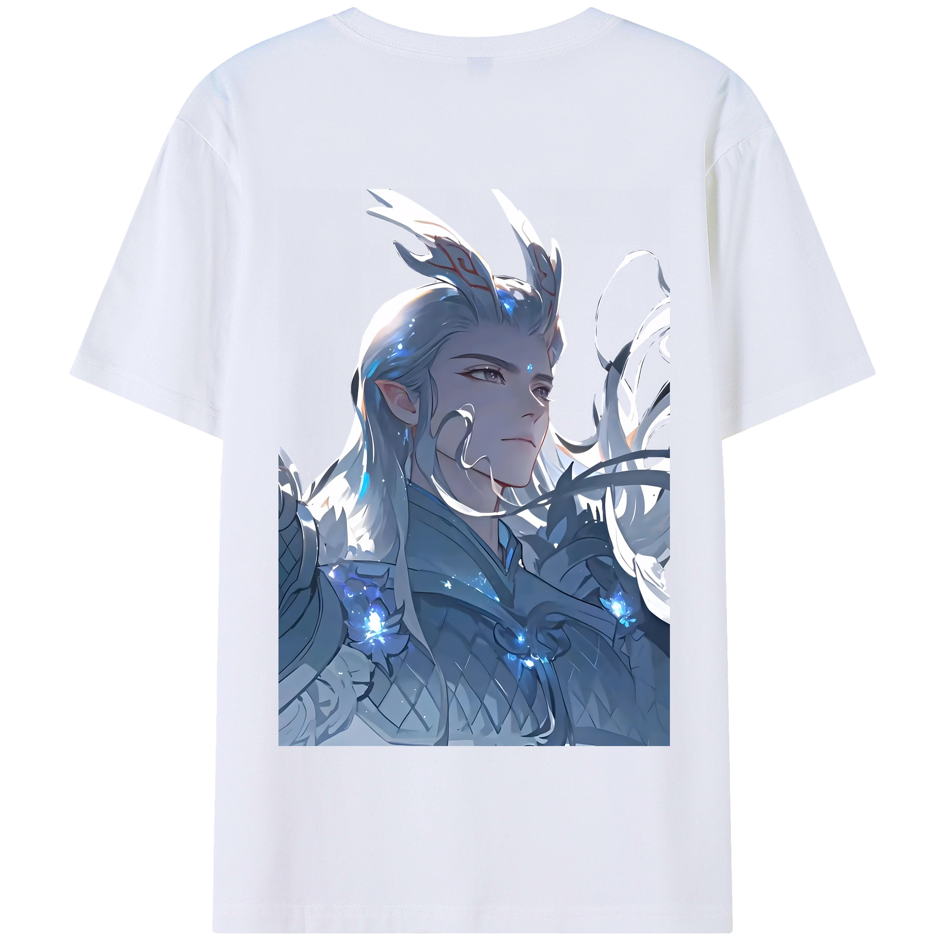 （画像用） Ne Zha 2 ナタ 魔童の大暴れ 綿100％半袖Tシャツ（背面プリント）