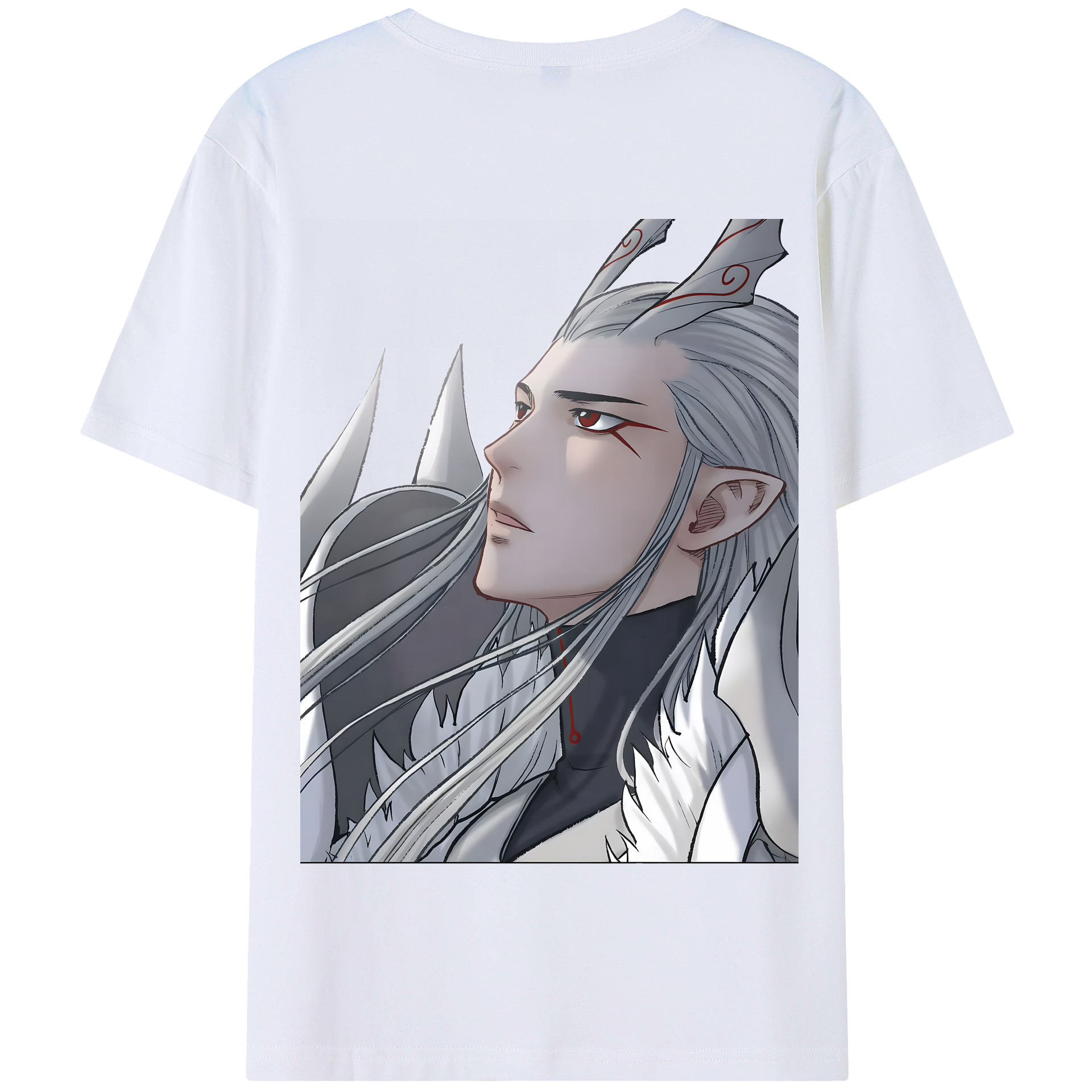 （画像用） Ne Zha 2 ナタ 魔童の大暴れ 綿100％半袖Tシャツ（背面プリント）