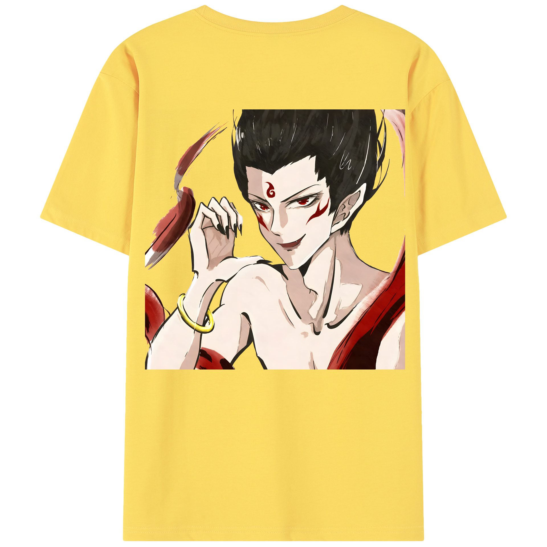 （画像用） Ne Zha 2 ナタ 魔童の大暴れ 綿100％半袖Tシャツ（背面プリント）