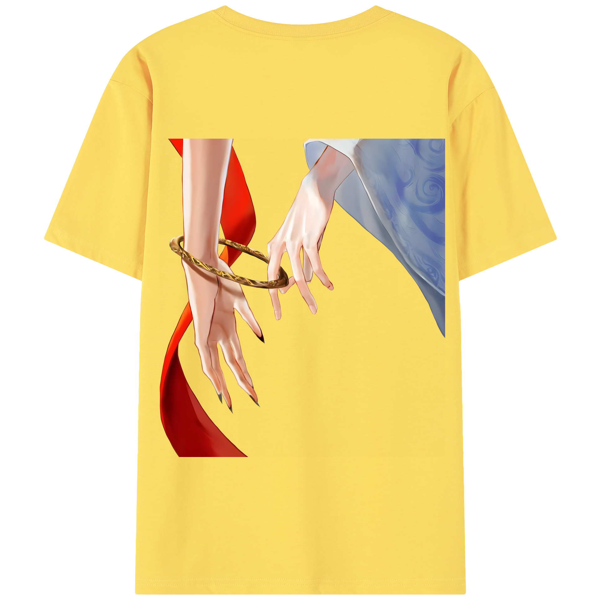 （画像用） Ne Zha 2 ナタ 魔童の大暴れ 綿100％半袖Tシャツ（背面プリント）