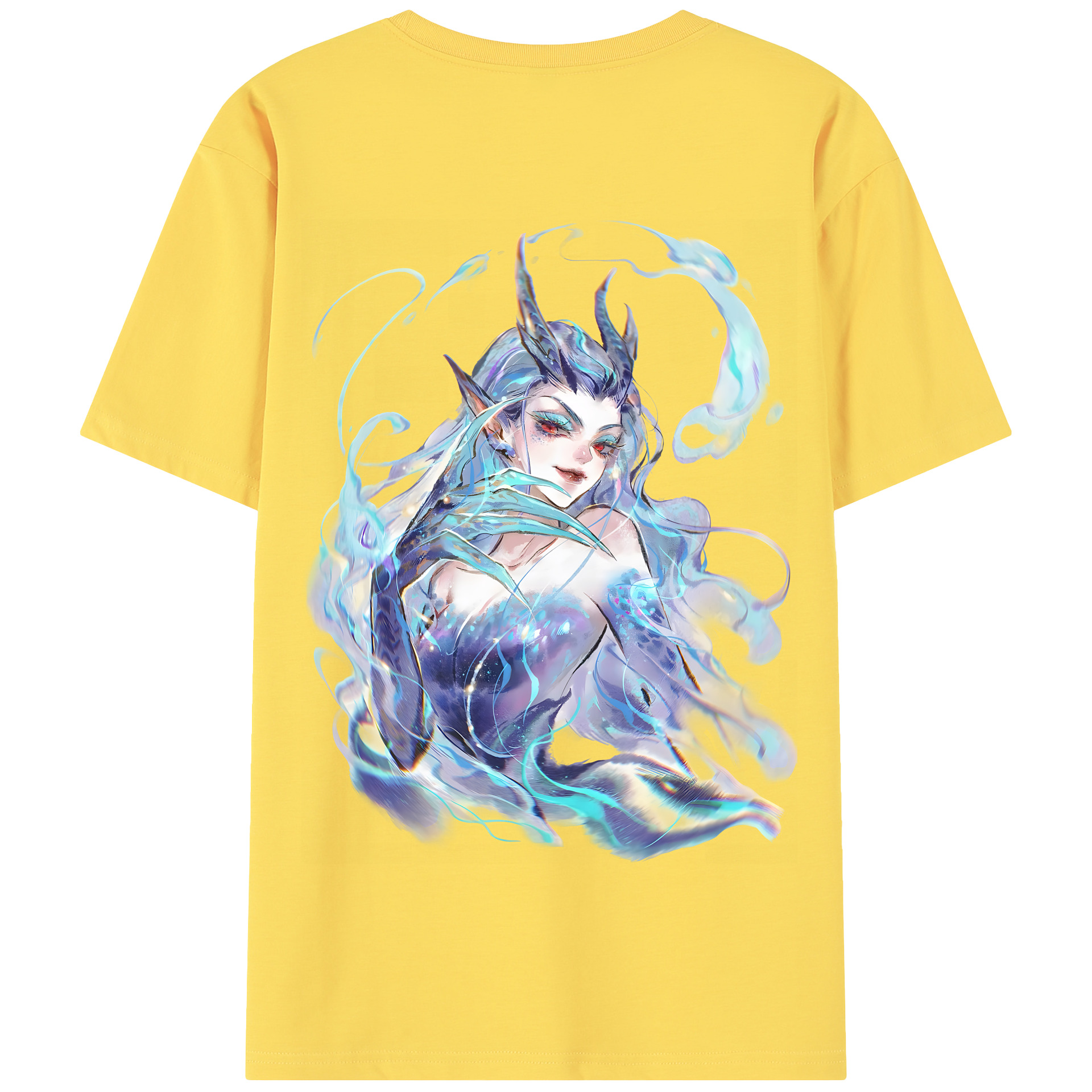 （画像用） Ne Zha 2 ナタ 魔童の大暴れ 綿100％半袖Tシャツ（背面プリント）