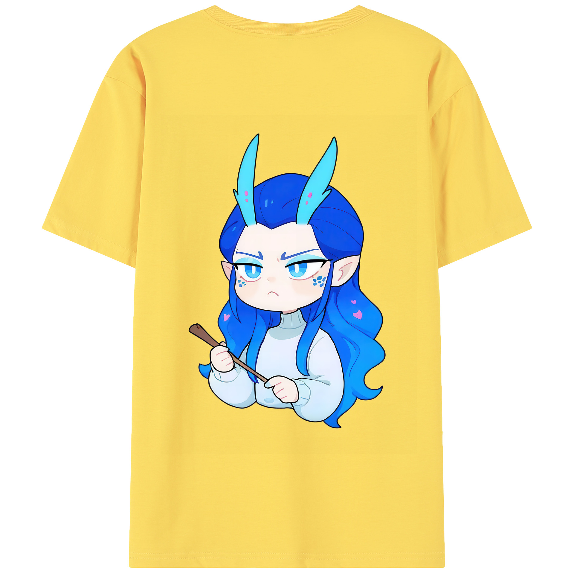 （画像用） Ne Zha 2 ナタ 魔童の大暴れ 綿100％半袖Tシャツ（背面プリント）