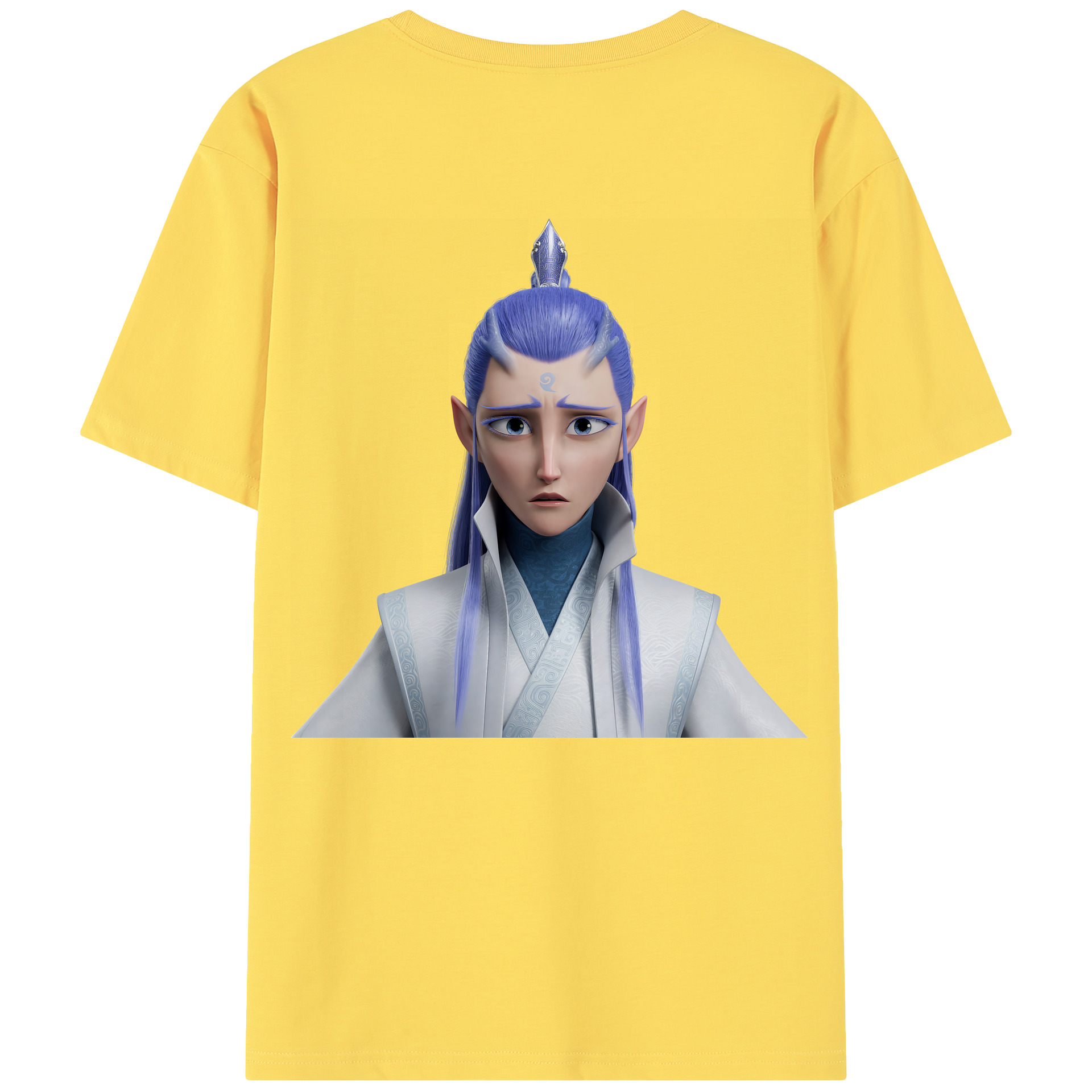 （画像用） Ne Zha 2 ナタ 魔童の大暴れ 綿100％半袖Tシャツ（背面プリント）