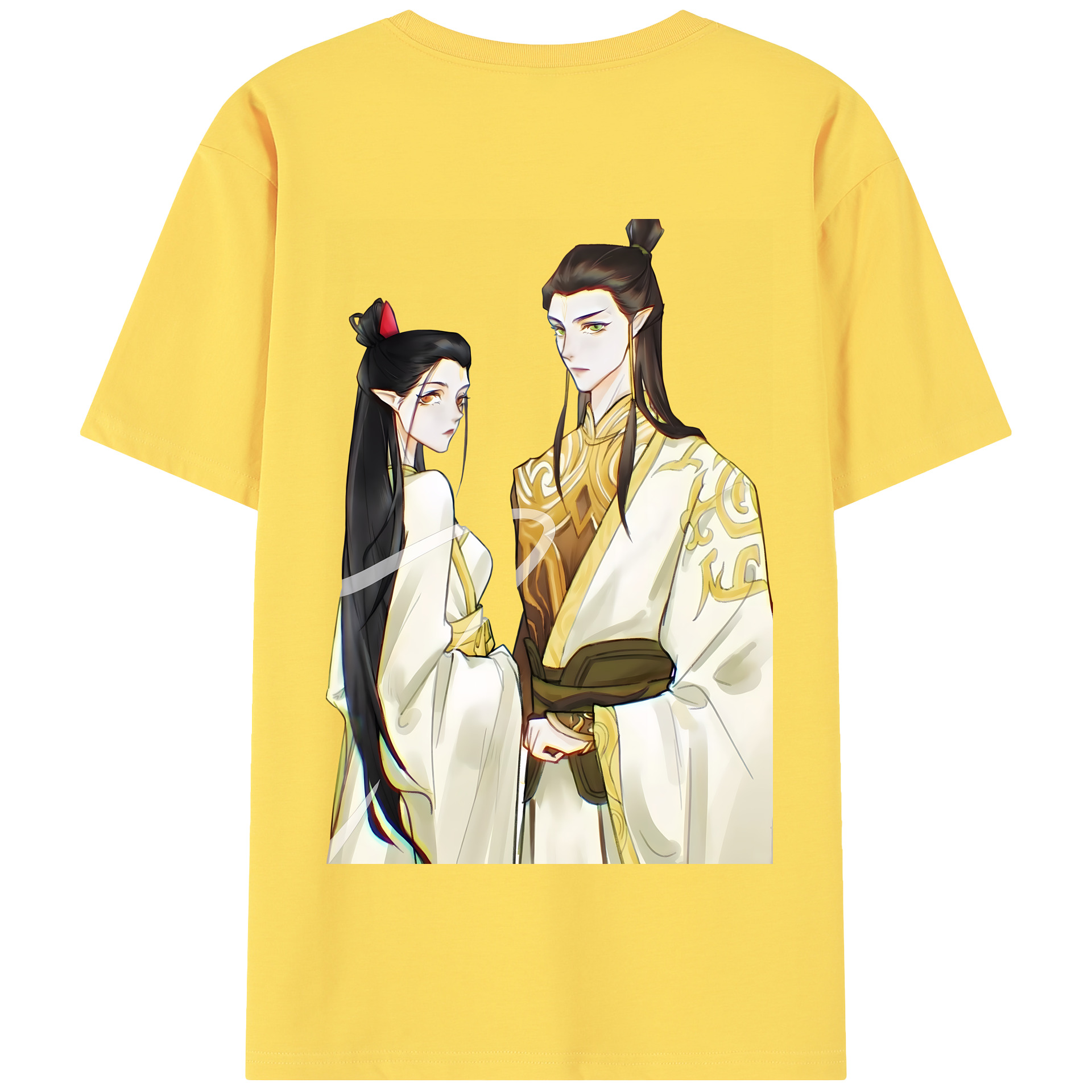 （画像用） Ne Zha 2 ナタ 魔童の大暴れ 綿100％半袖Tシャツ（背面プリント）