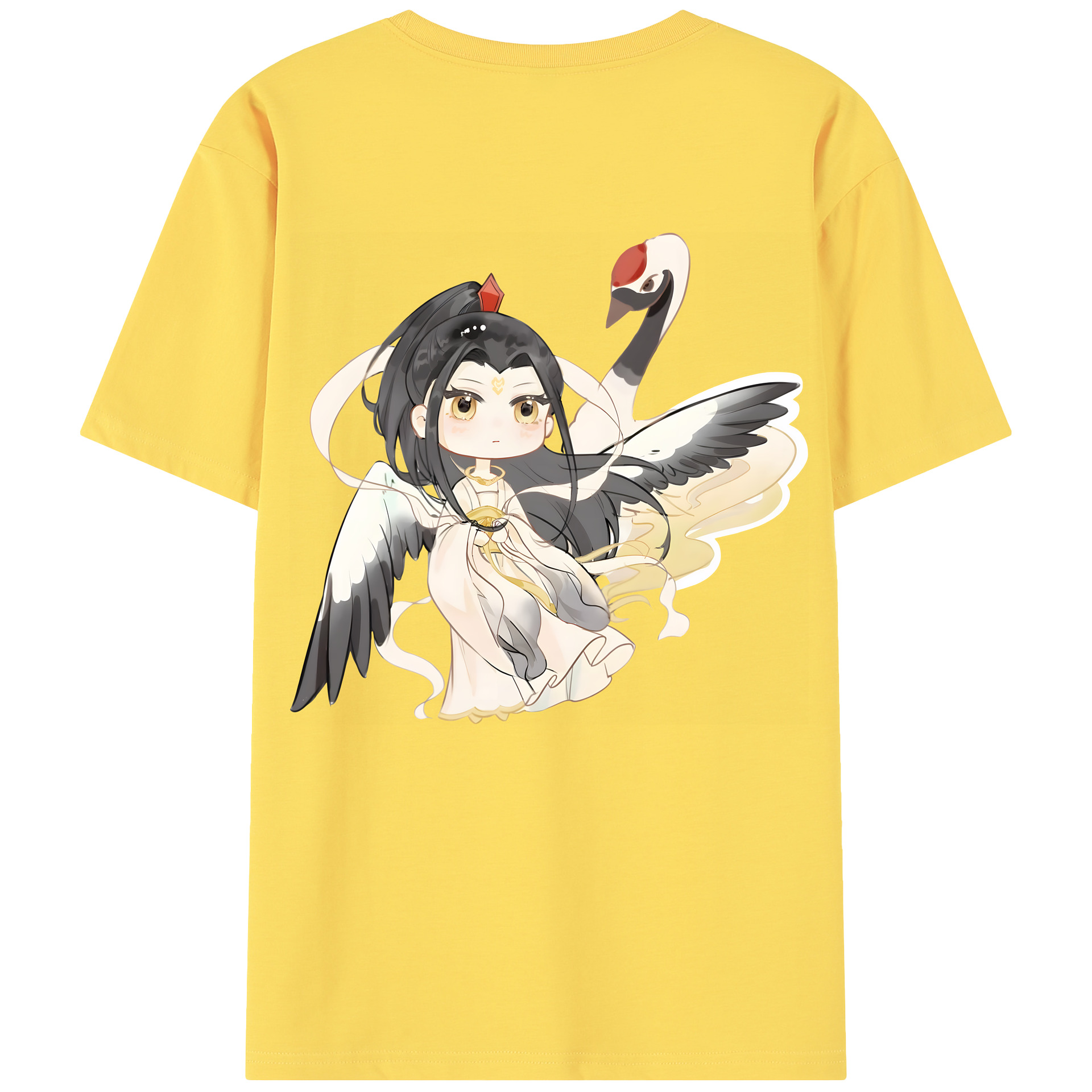 （画像用） Ne Zha 2 ナタ 魔童の大暴れ 綿100％半袖Tシャツ（背面プリント）