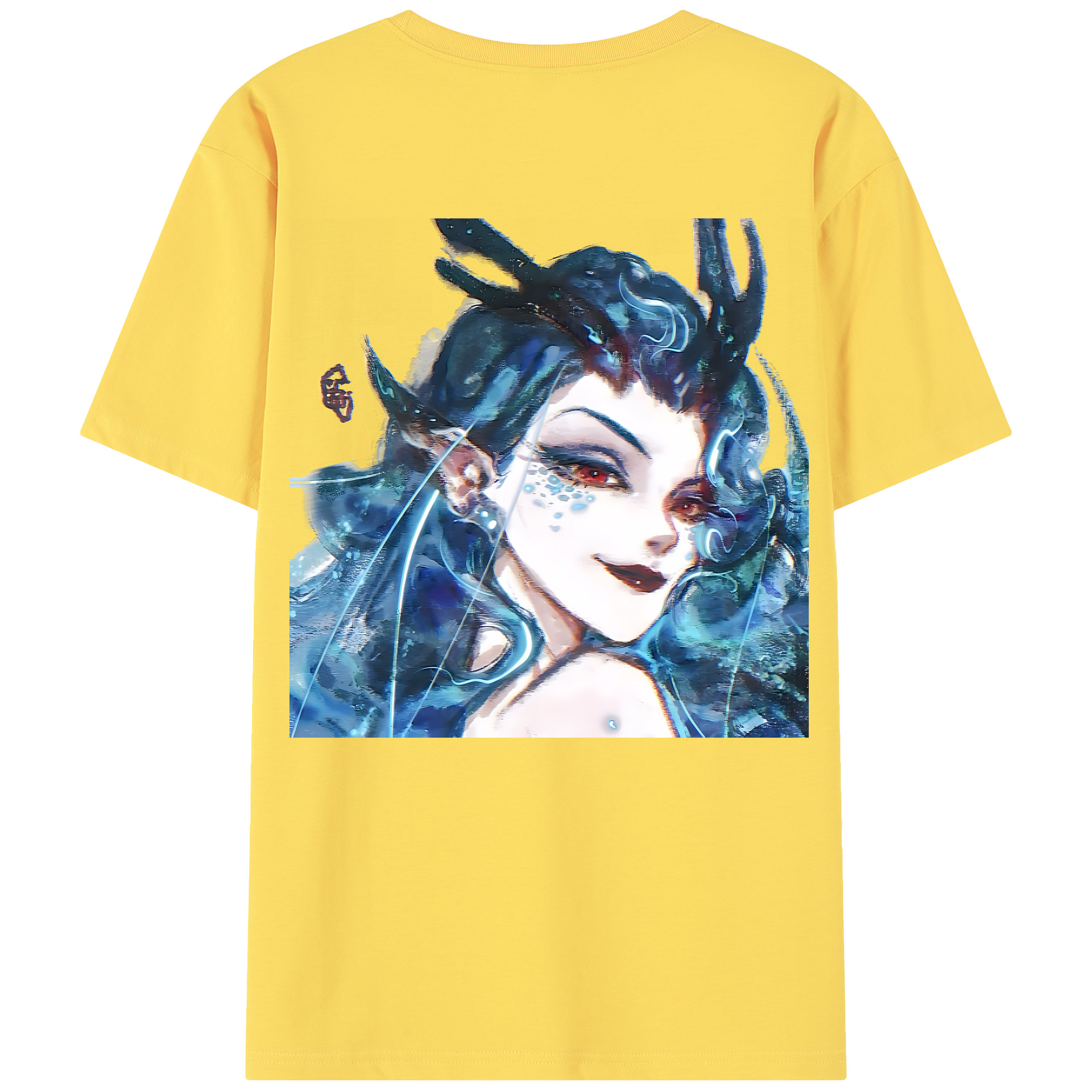 （画像用） Ne Zha 2 ナタ 魔童の大暴れ 綿100％半袖Tシャツ（背面プリント）
