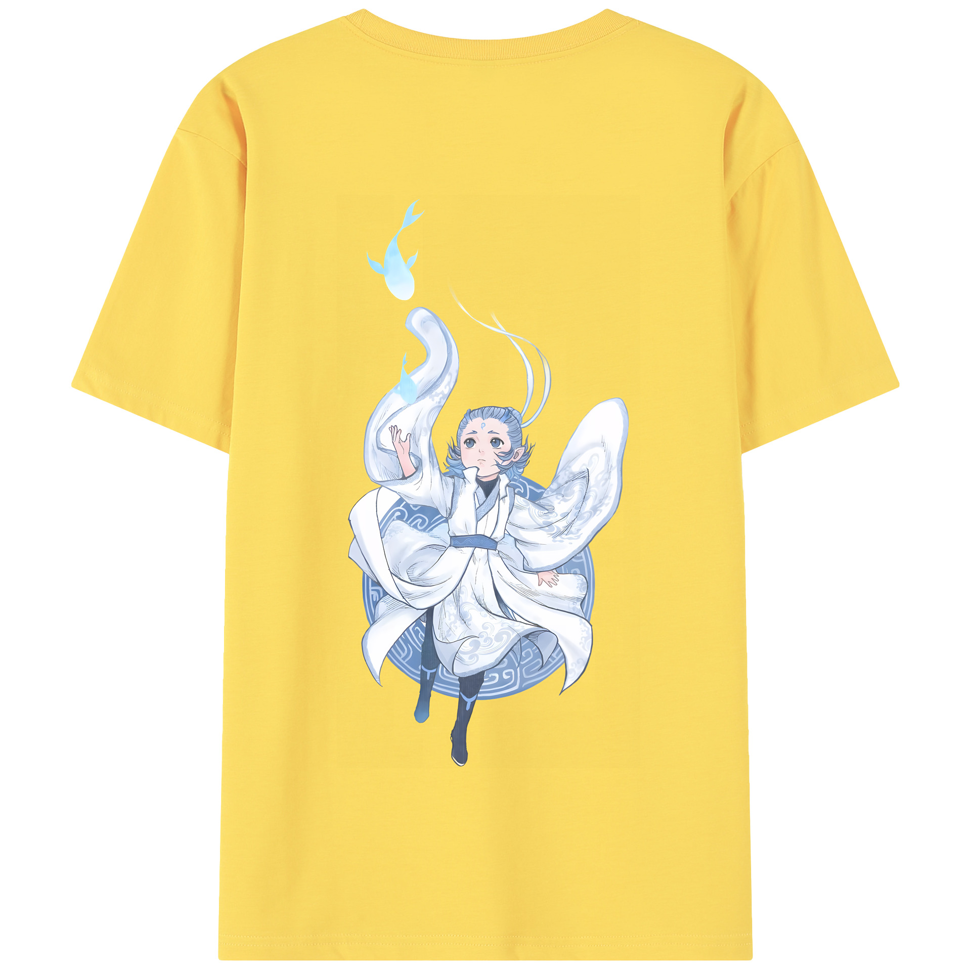 （画像用） Ne Zha 2 ナタ 魔童の大暴れ 綿100％半袖Tシャツ（背面プリント）