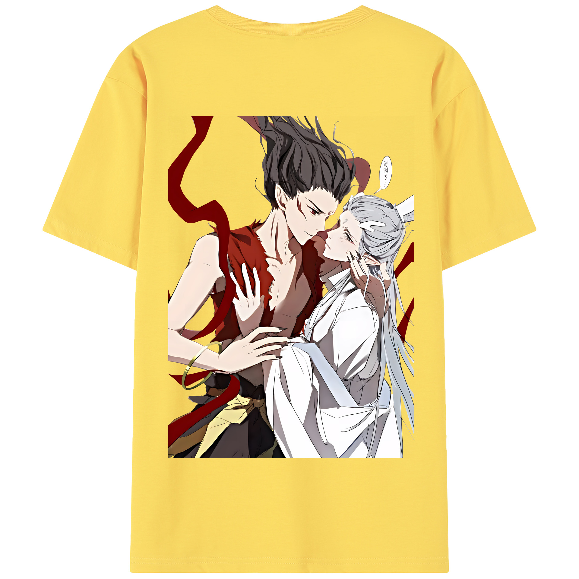 （画像用） Ne Zha 2 ナタ 魔童の大暴れ 綿100％半袖Tシャツ（背面プリント）