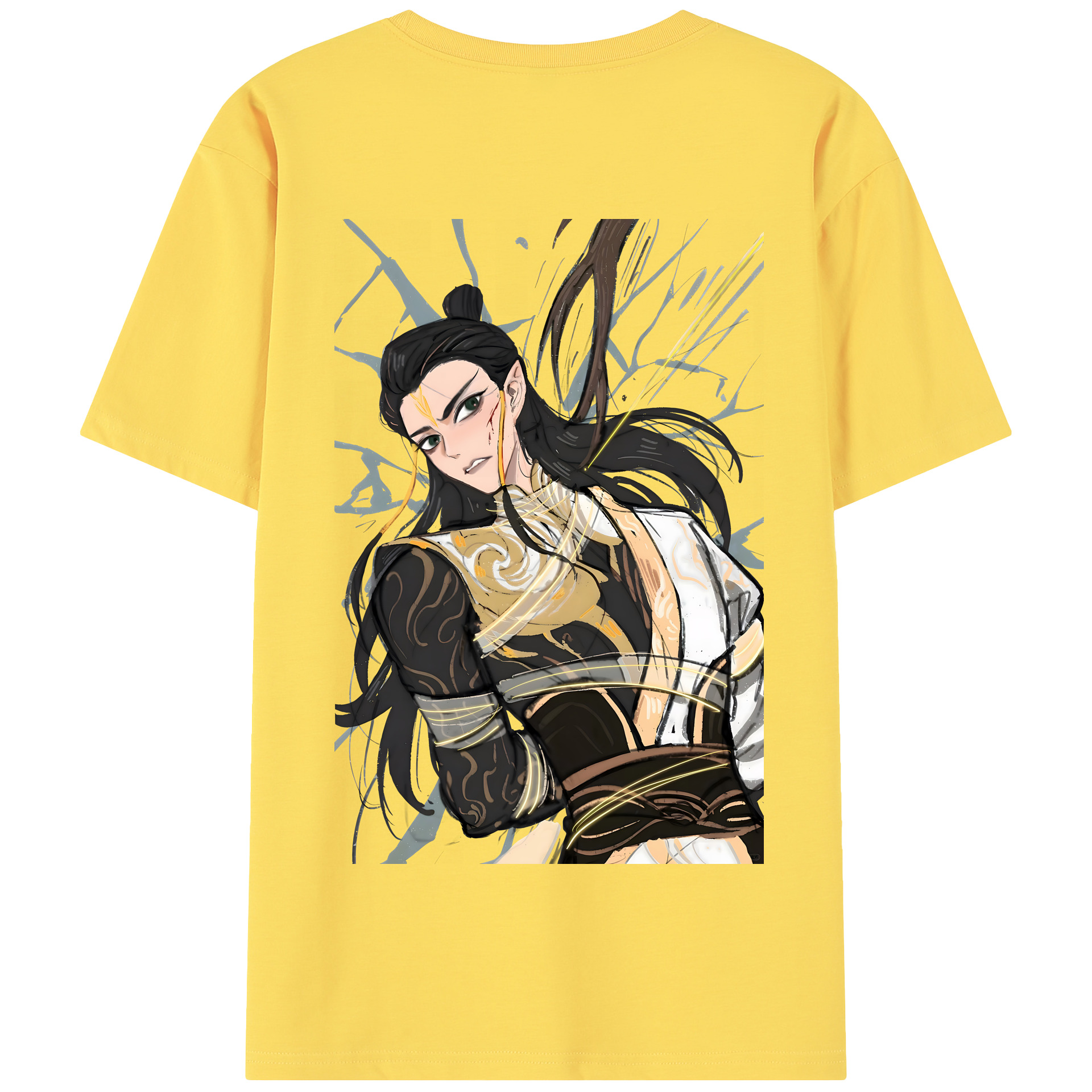 （画像用） Ne Zha 2 ナタ 魔童の大暴れ 綿100％半袖Tシャツ（背面プリント）